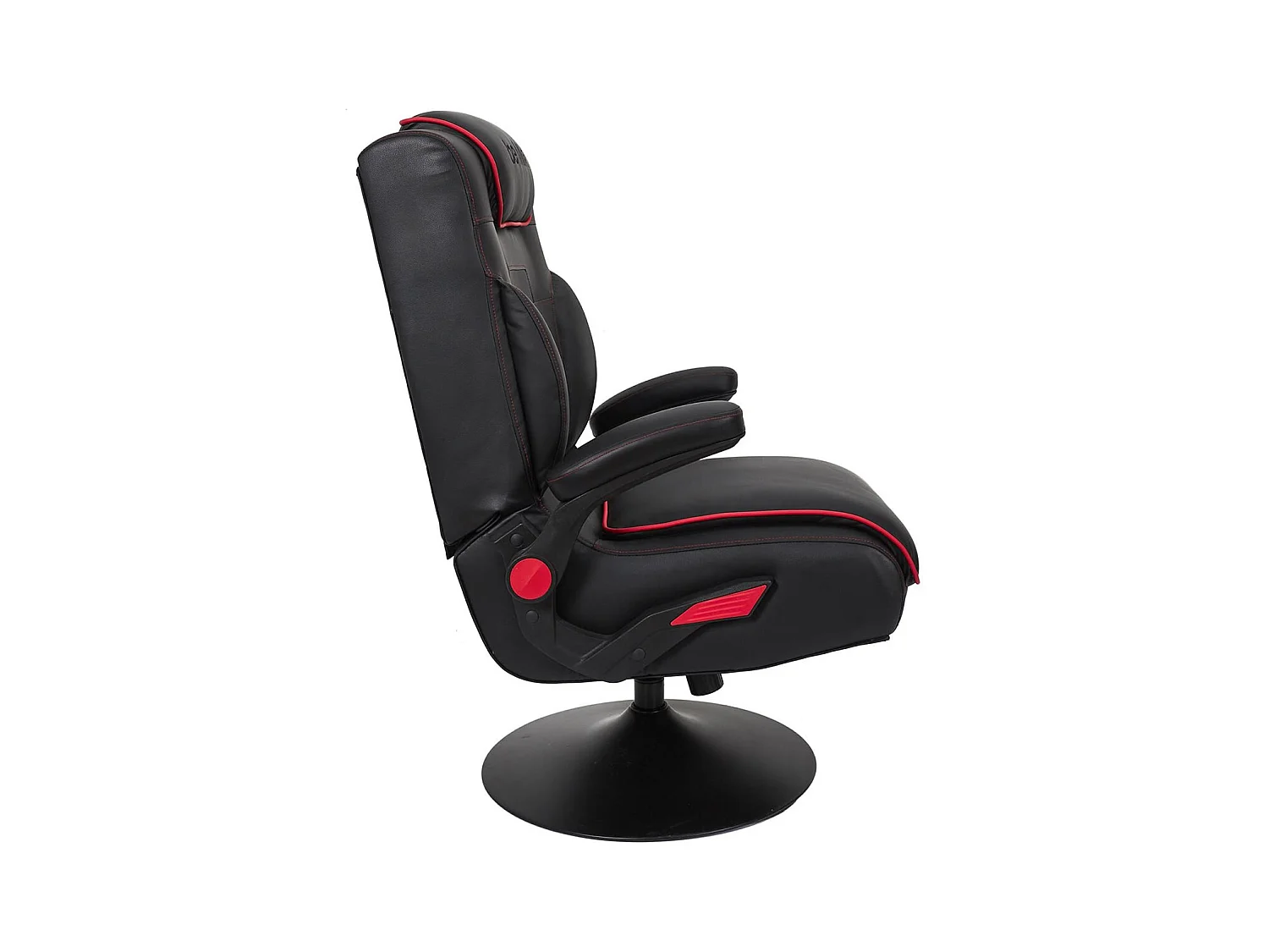RAYSO - Fauteuil de Bureau Rabattable Noir et Rouge