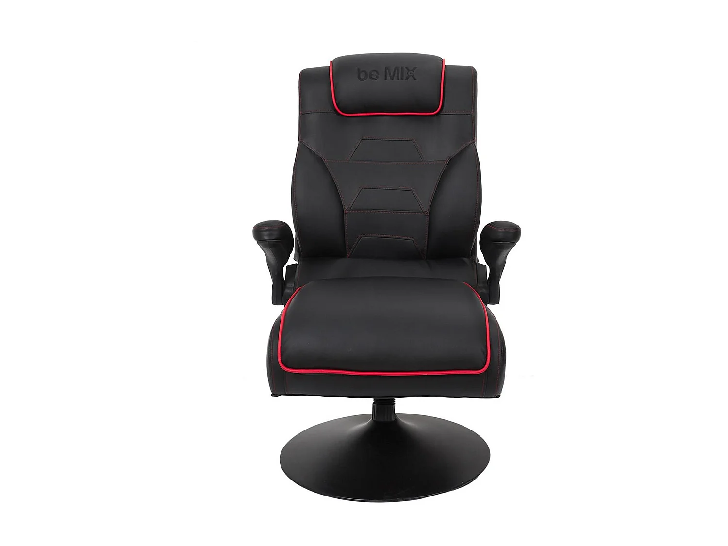 RAYSO - Fauteuil de Bureau Rabattable Noir et Rouge