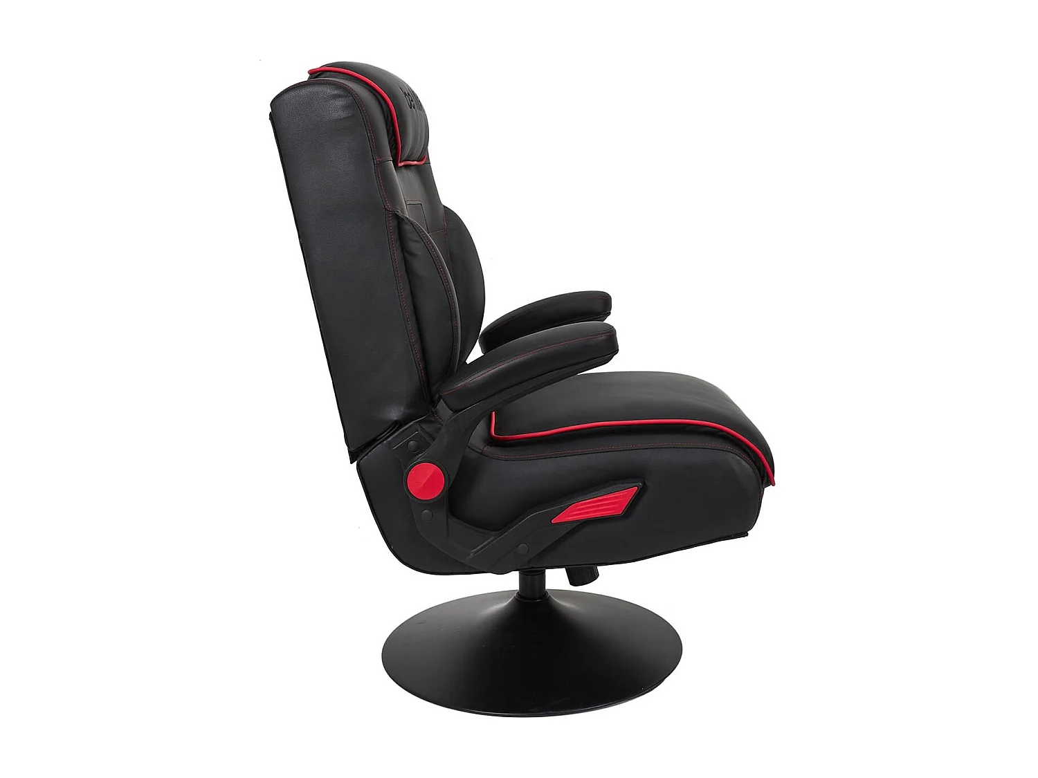 RAYSO - Fauteuil de Bureau Rabattable Noir et Rouge