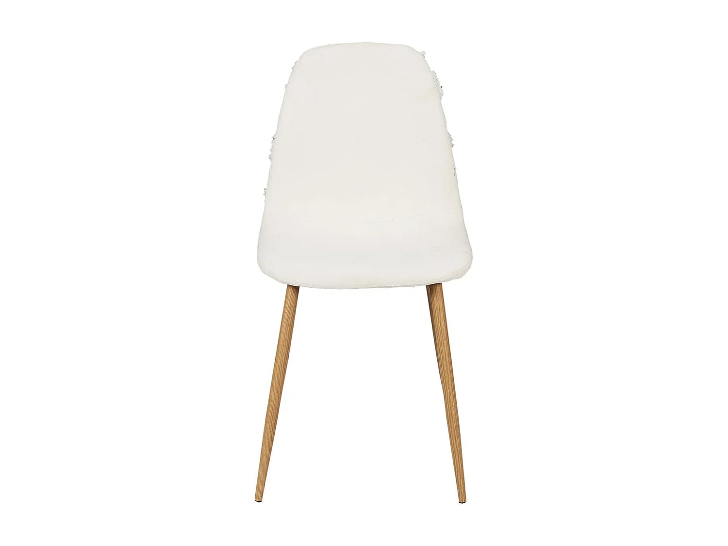 WAP - Lot de 4 Chaises Blanches et Noires Pieds Effet Bois