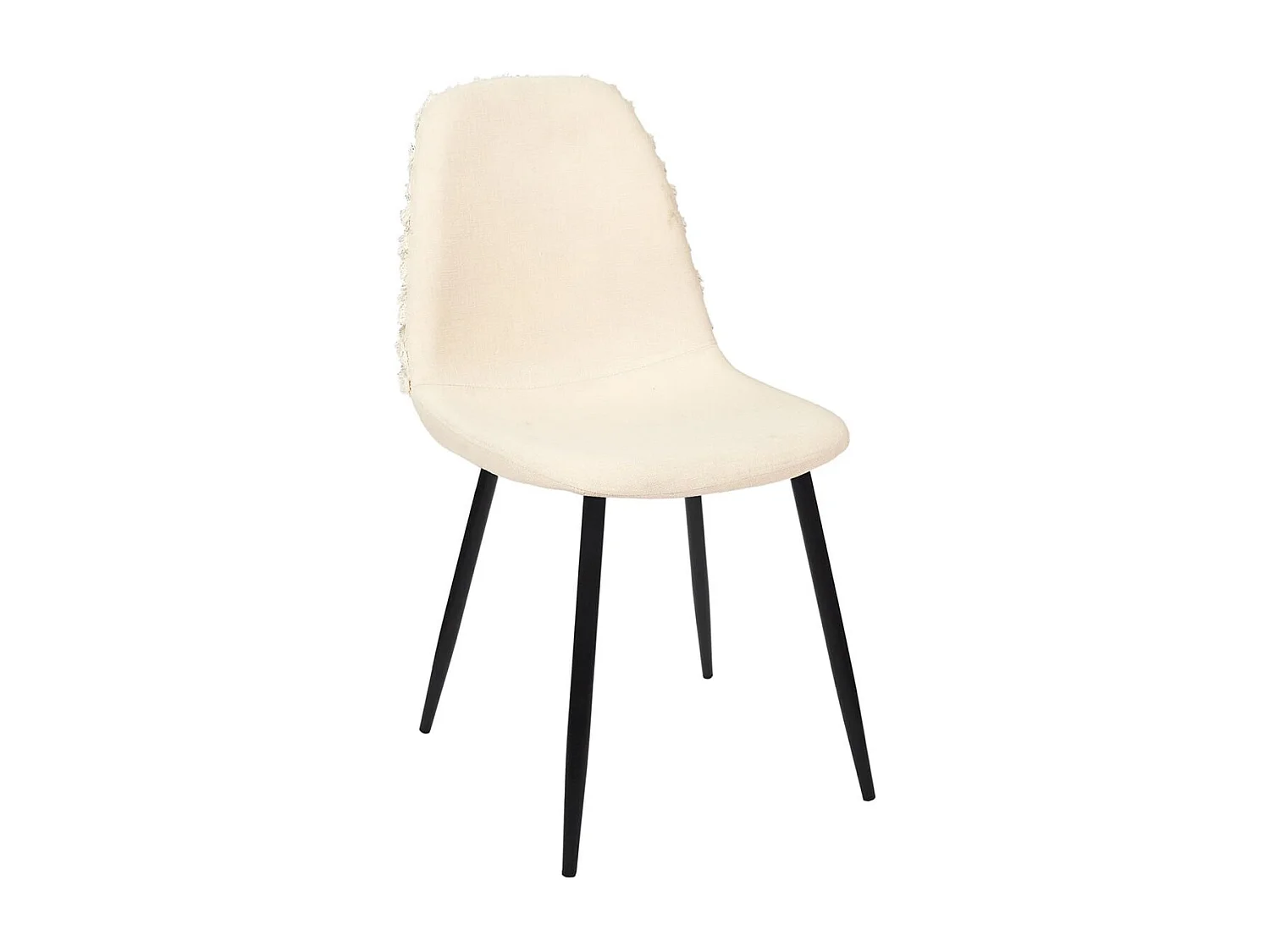WAP - Lot de 2 Chaises Blanches à Motifs Pieds Noirs