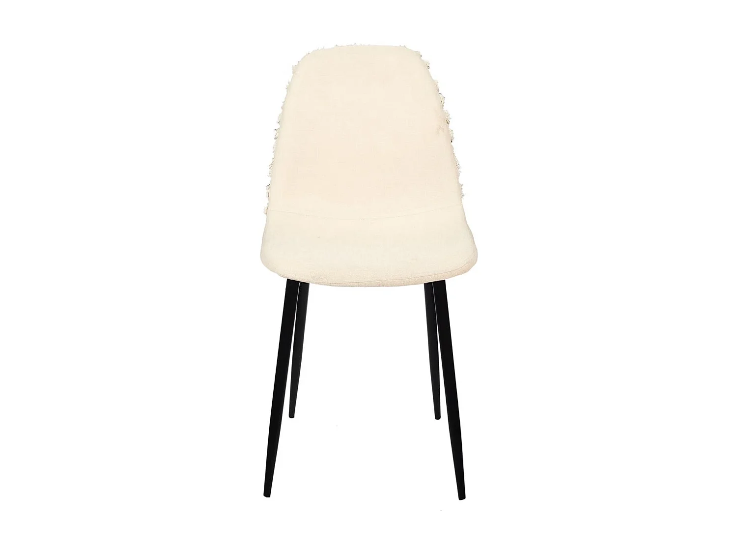 WAP - Lot de 2 Chaises Blanches à Motifs Pieds Noirs