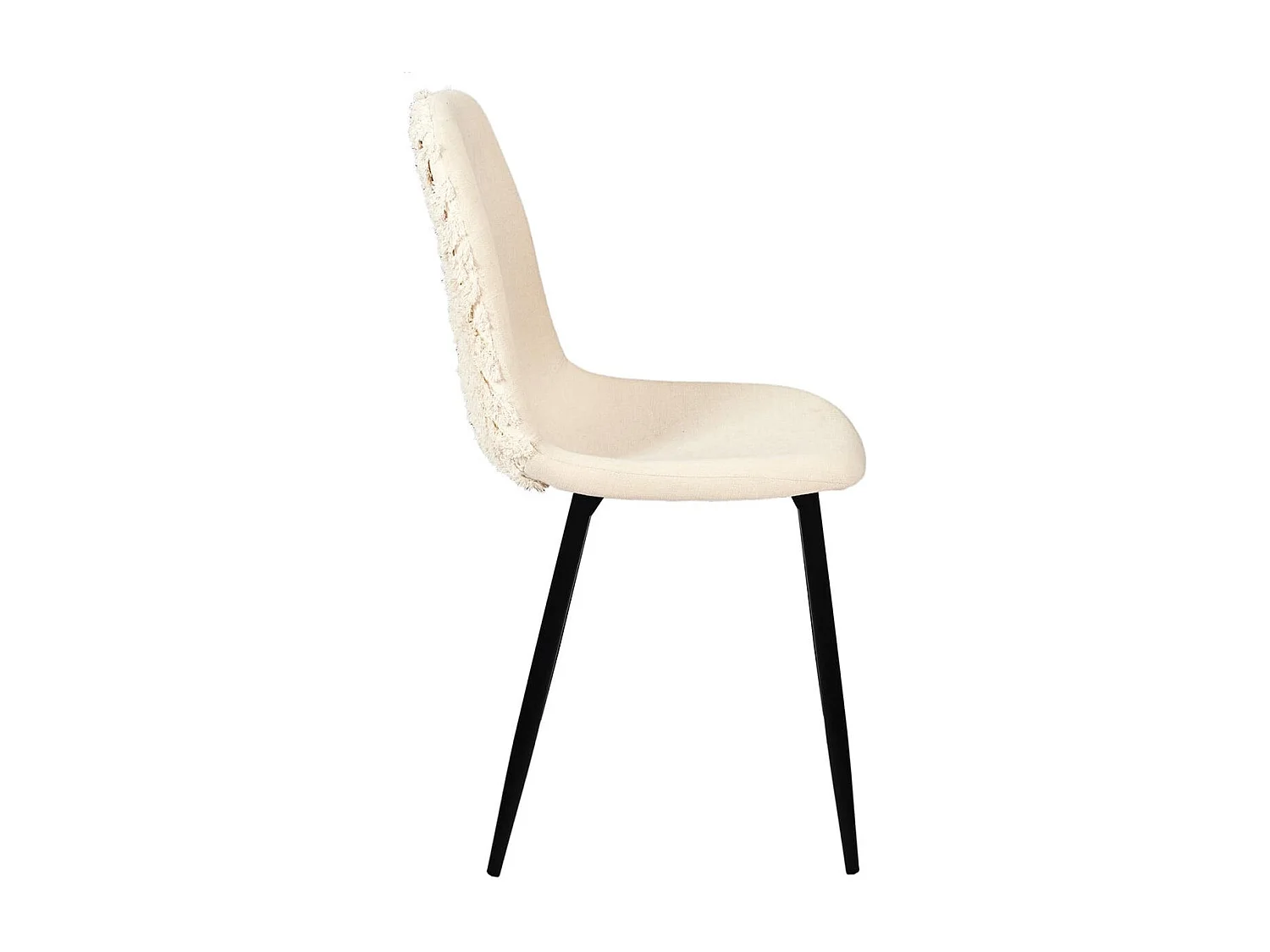 WAP - Lot de 2 Chaises Blanches à Motifs Pieds Noirs