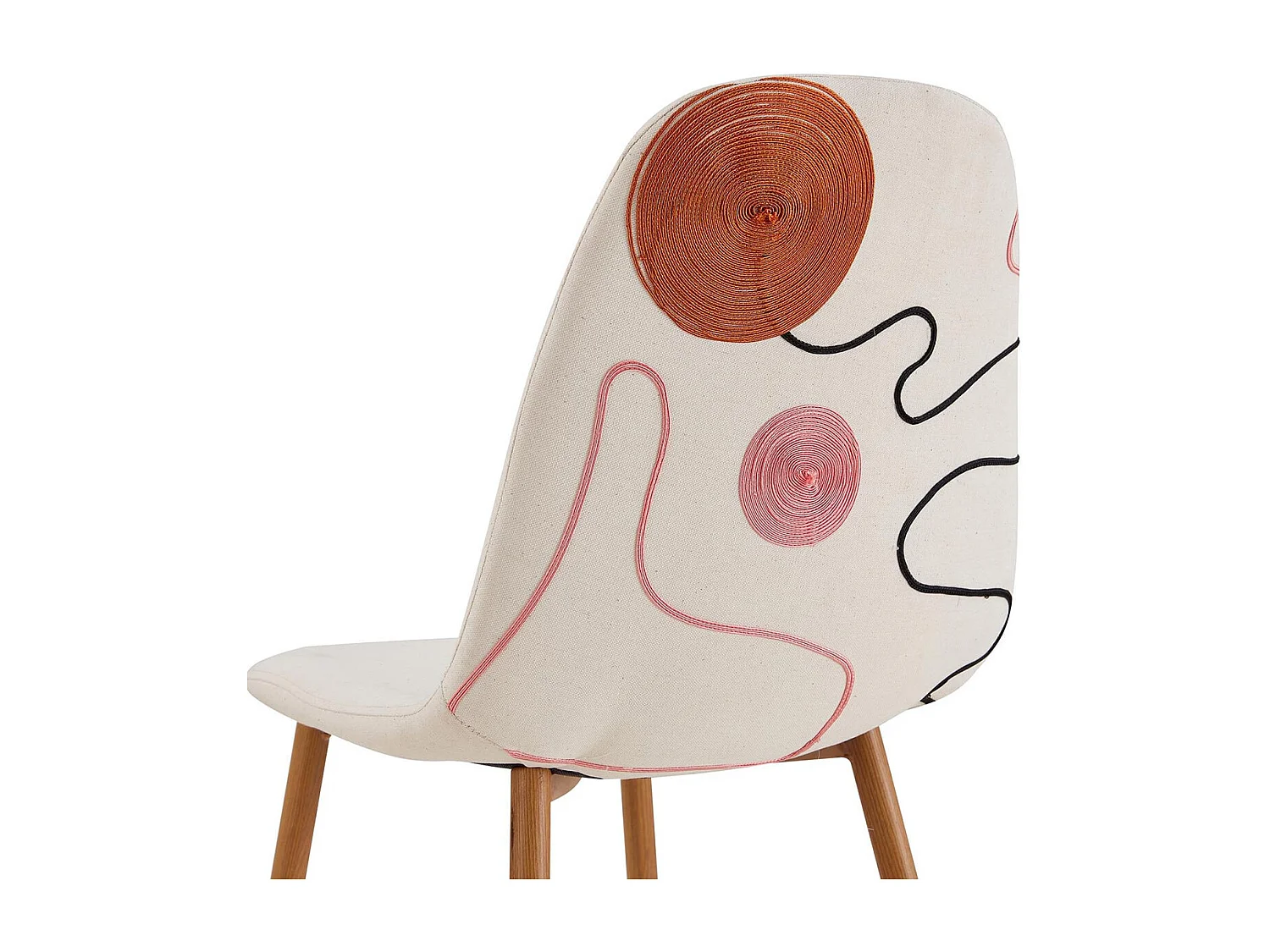 WAP - Lot de 4 Chaises Motifs Colorés Pieds Effet Bois