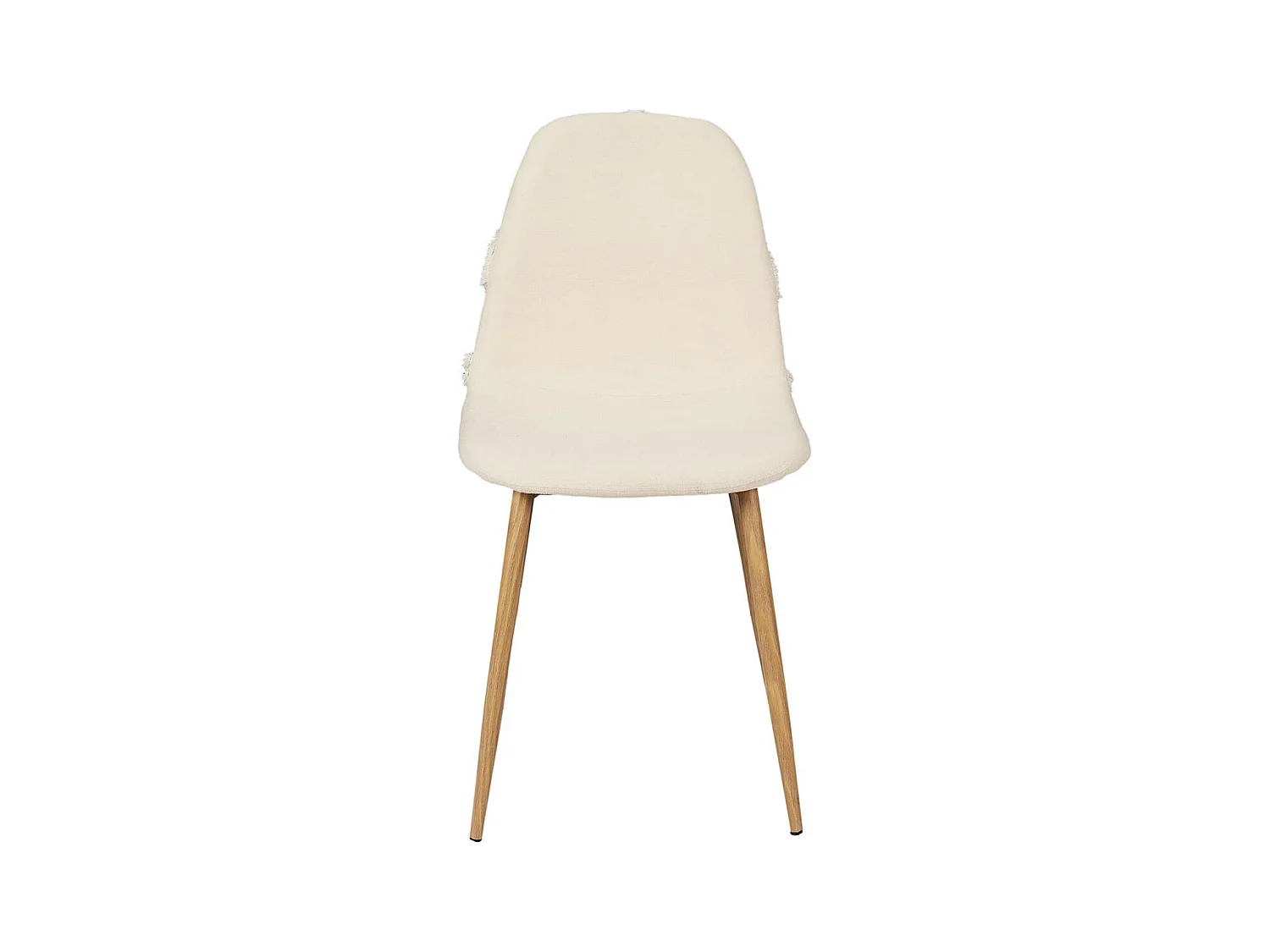 WAP - Lot de 2 Chaises Blanches à Motifs Pieds Effet Bois