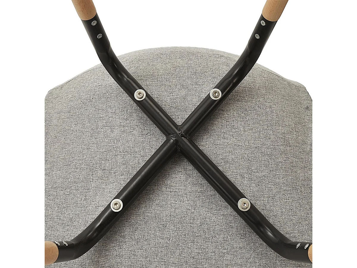 VERANA - Pack Table en Verre + 4 Chaises Gris Chiné Clair