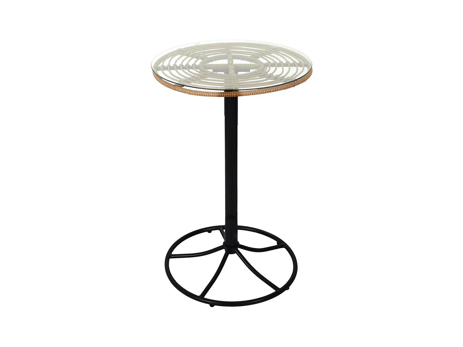 JAKARTA - Ensemble Table Haute + 2 Tabourets PP Gris