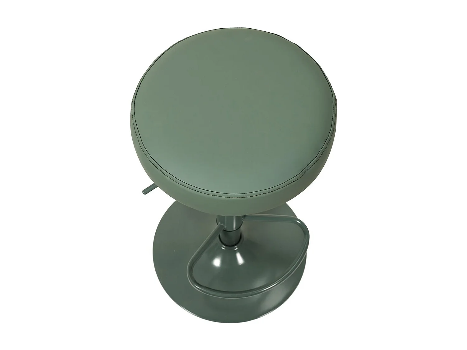 SMIDO - Lot de 2 Tabourets Réglables Simili Vert