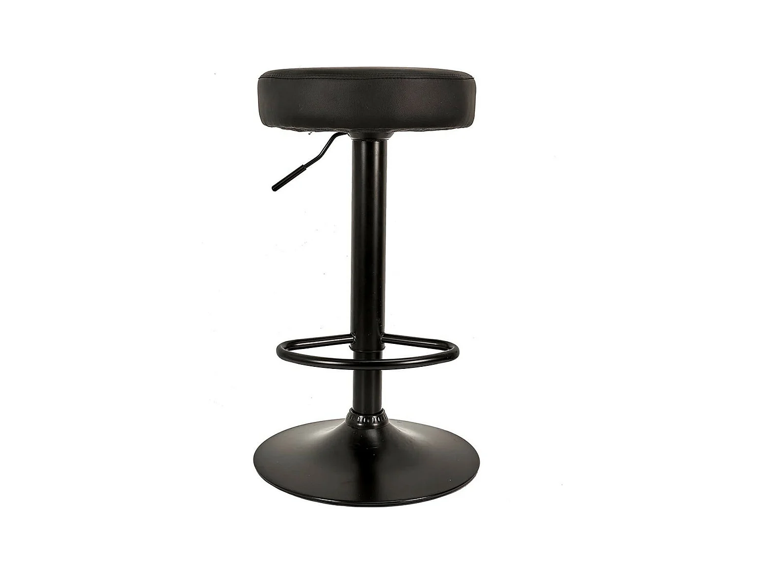 SMIDO - Lot de 4 Tabourets Réglables Simili Noir