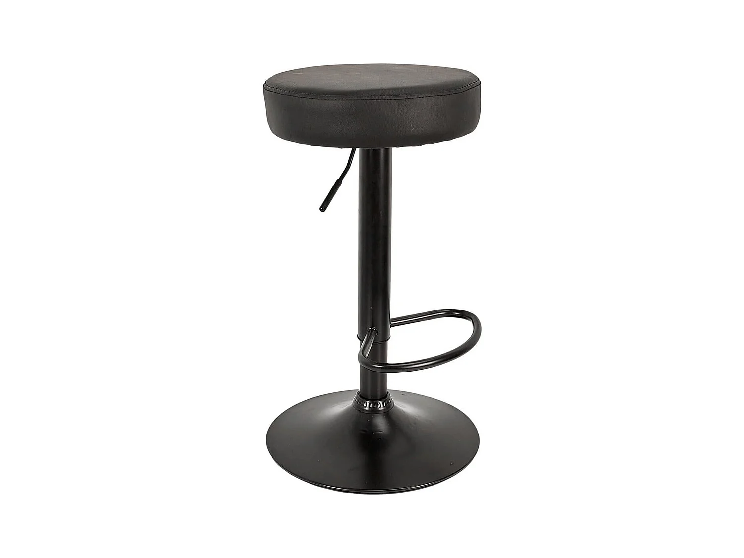 SMIDO - Lot de 4 Tabourets Réglables Simili Noir