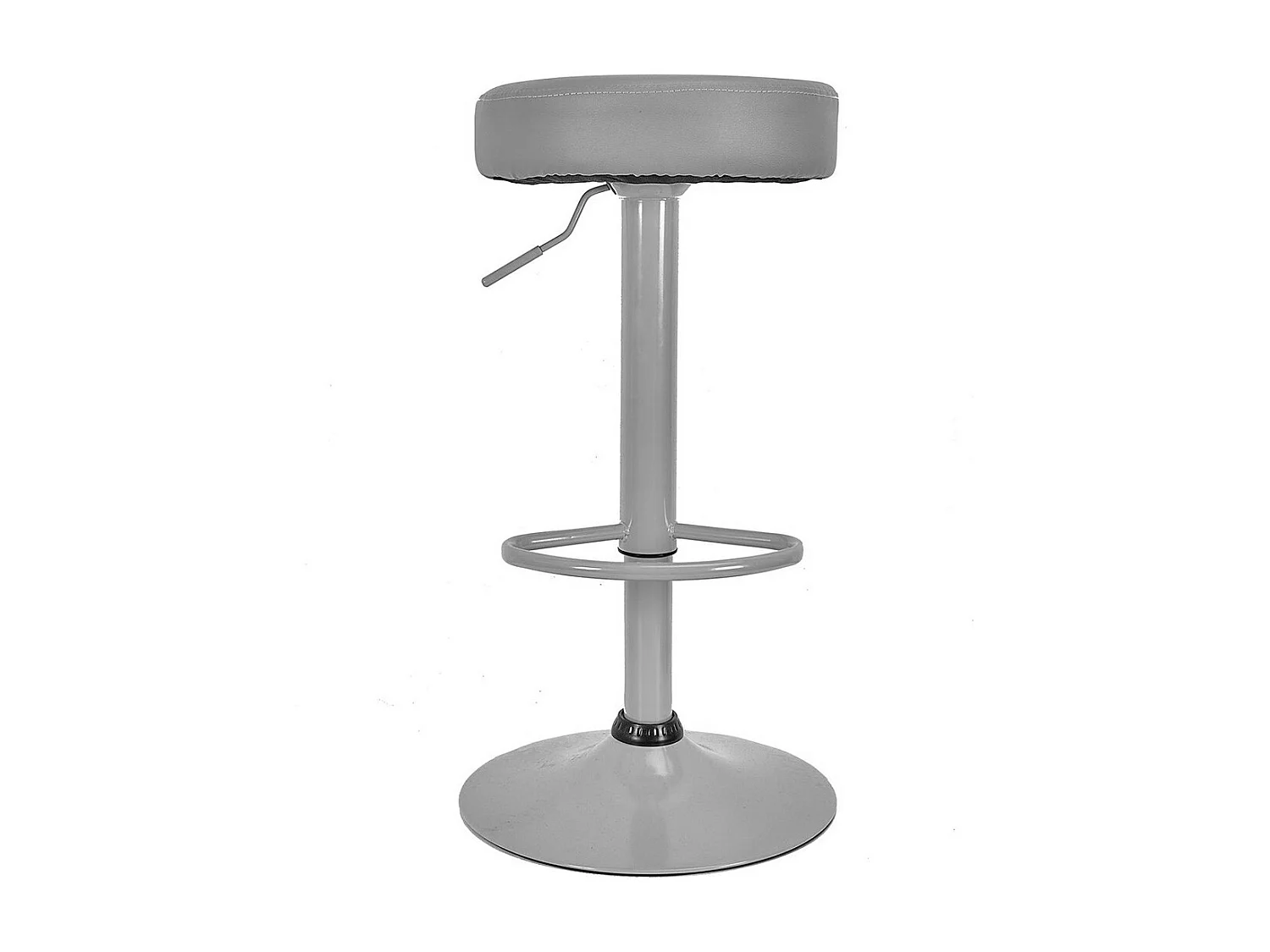 SMIDO - Lot de 4 Tabourets Réglables Simili Gris