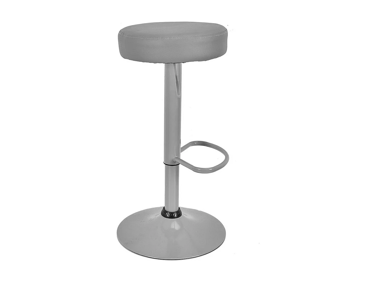 SMIDO - Lot de 4 Tabourets Réglables Simili Gris