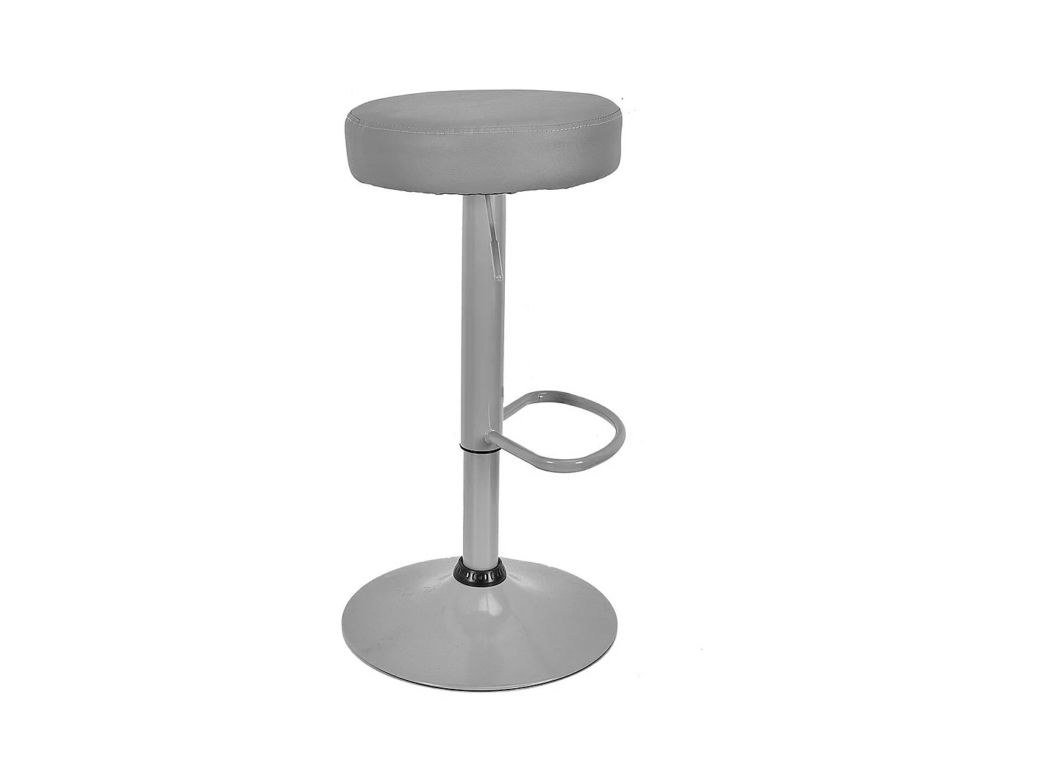 SMIDO - Lot de 2 Tabourets Réglables Simili Gris