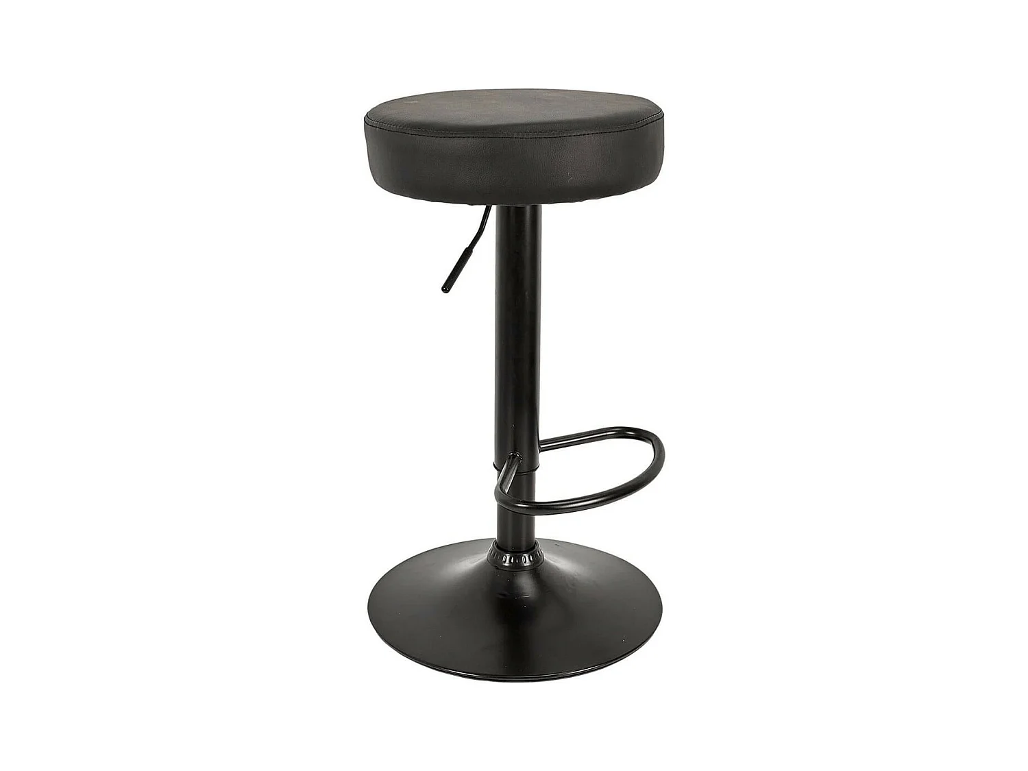 SMIDO - Lot de 6 Tabourets Réglables Simili Noir