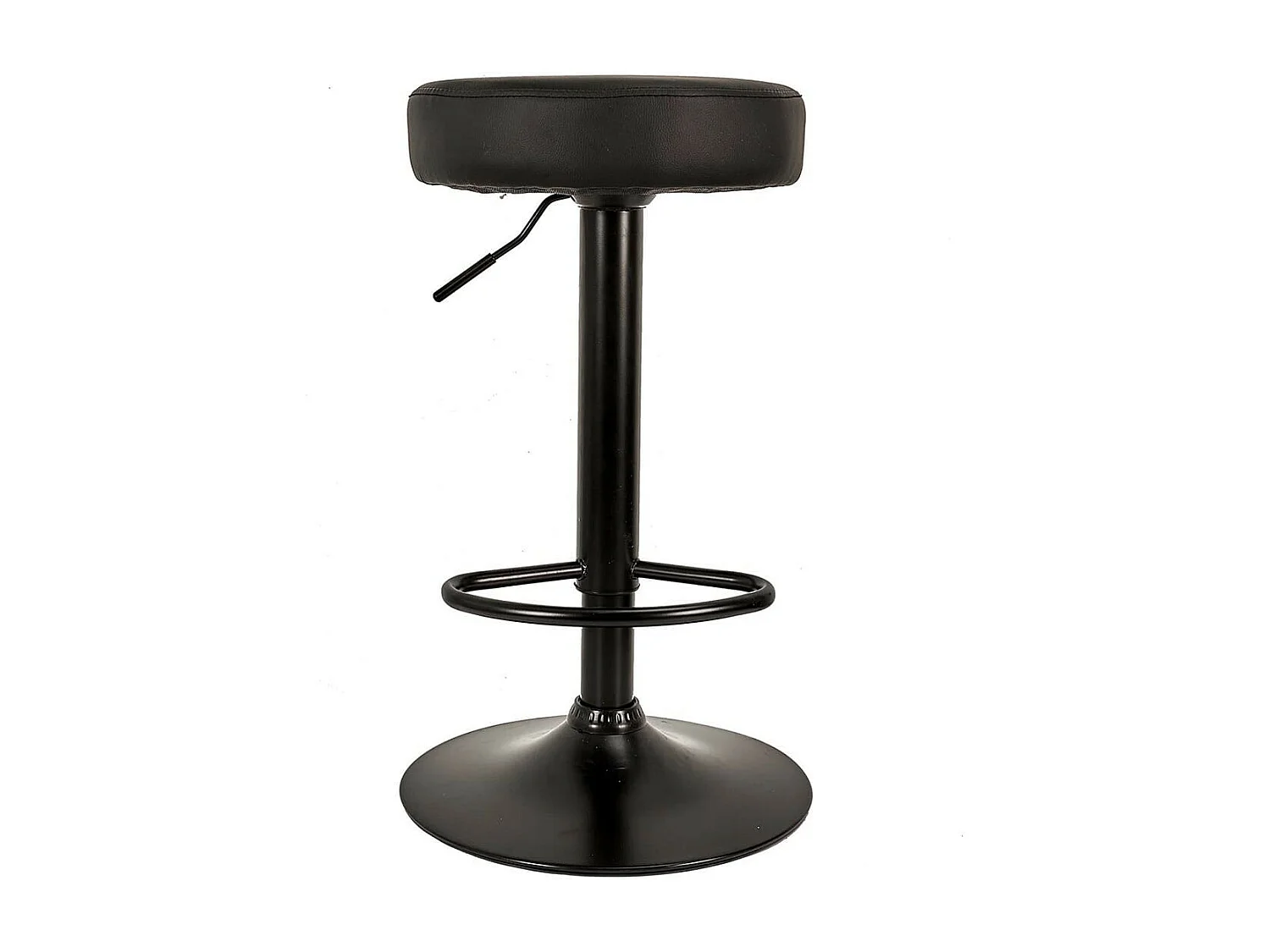 SMIDO - Lot de 2 Tabourets Réglables Simili Noir