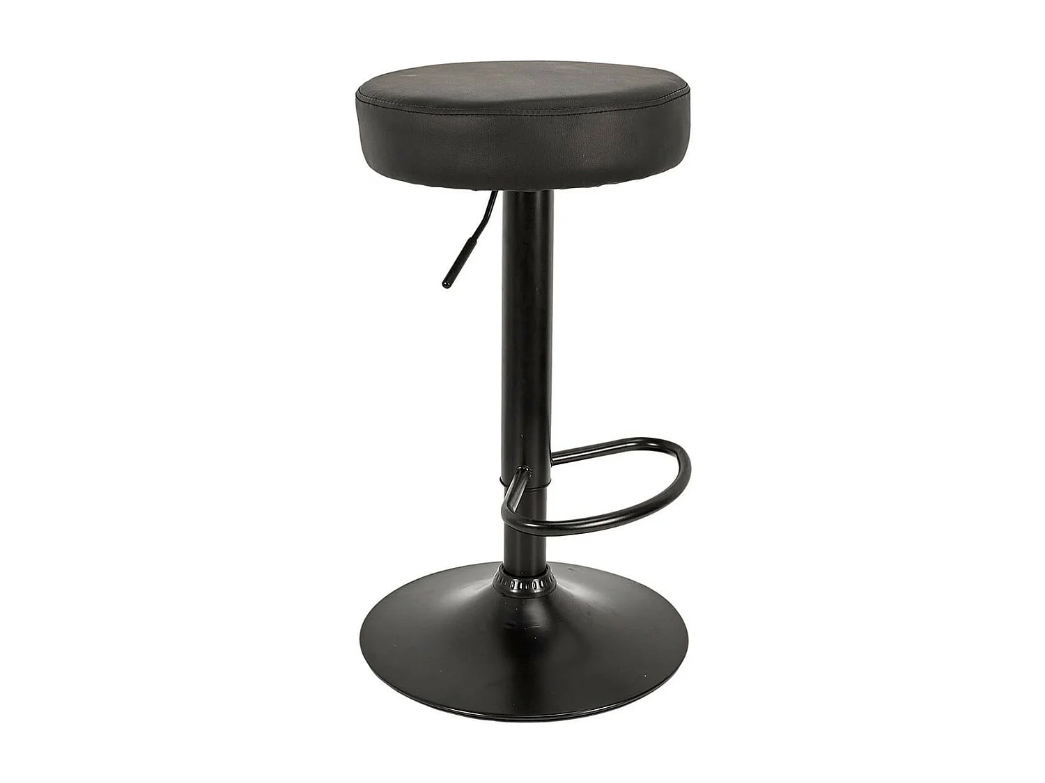 SMIDO - Lot de 2 Tabourets Réglables Simili Noir