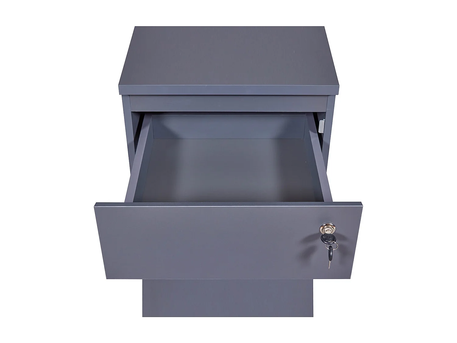 MARIO - Caisson Bureau Verrouillable 1 Porte 1 Tiroir Gris