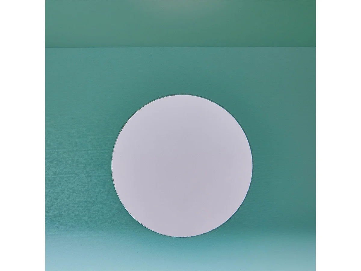 GLASCA - Bureau en Pin Vert d'Eau avec Compartiments