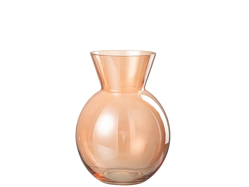 Vase Design en Verre "Lucy" 28cm Orange