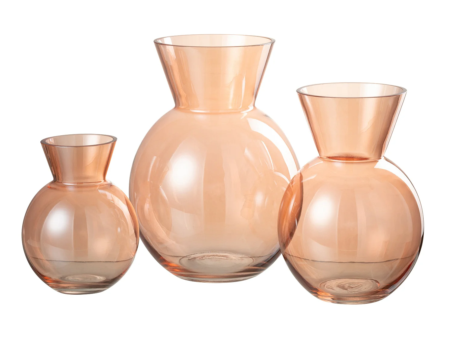 Vase Design en Verre "Lucy" 28cm Orange