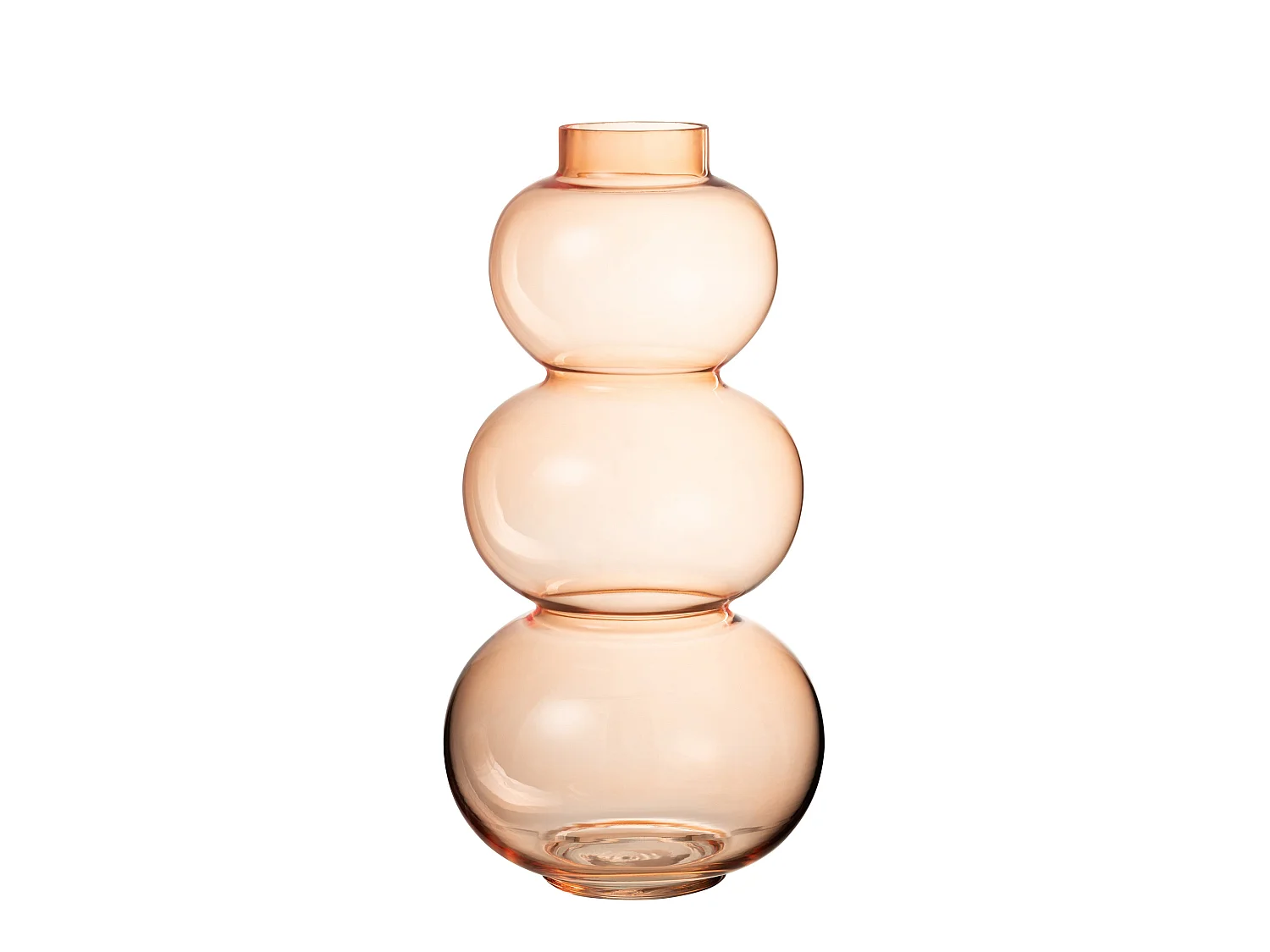 Vase Design en Verre "Boule" 36cm Orange