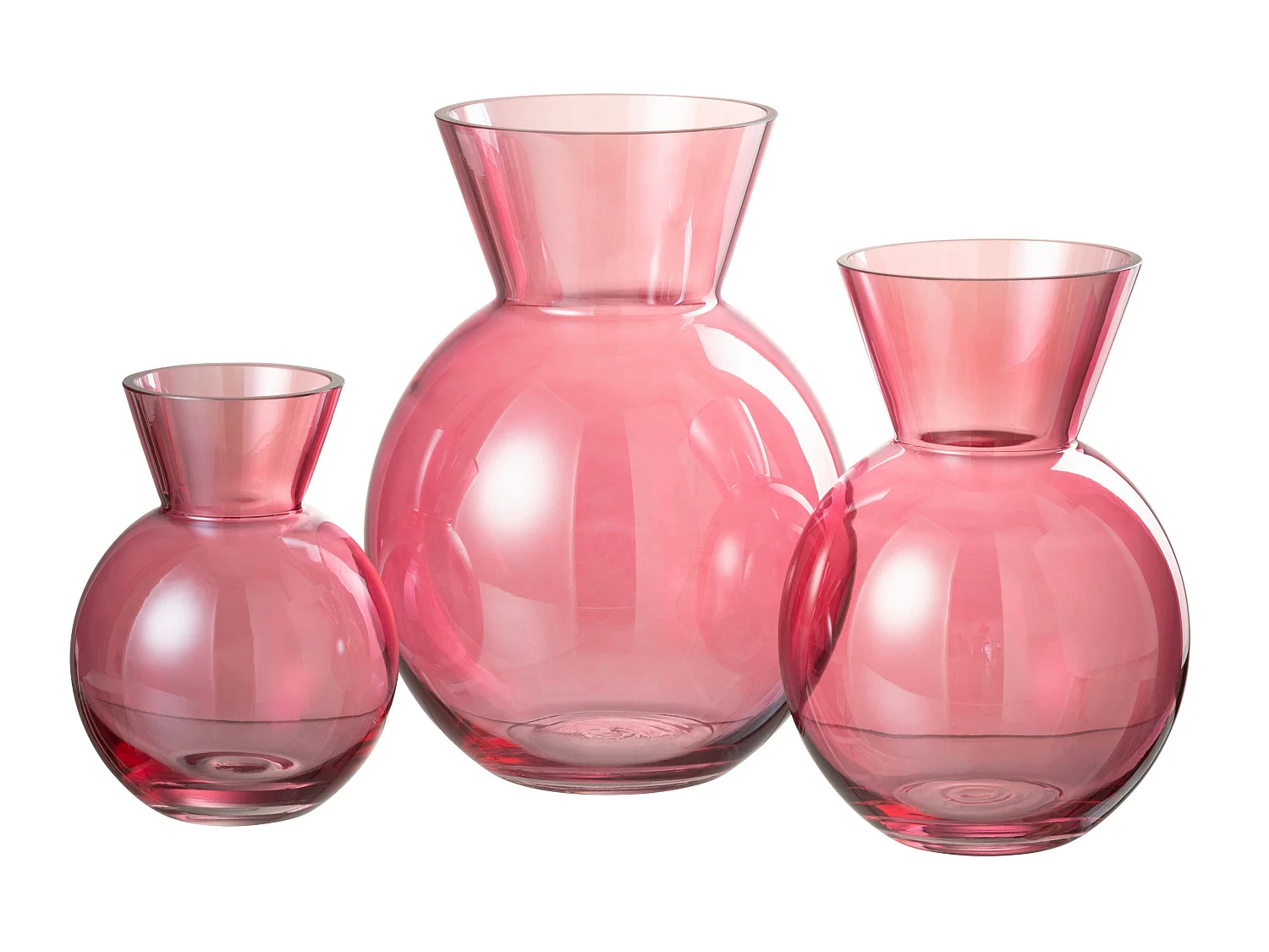 Vase Design en Verre "Lucy" 28cm Rouge