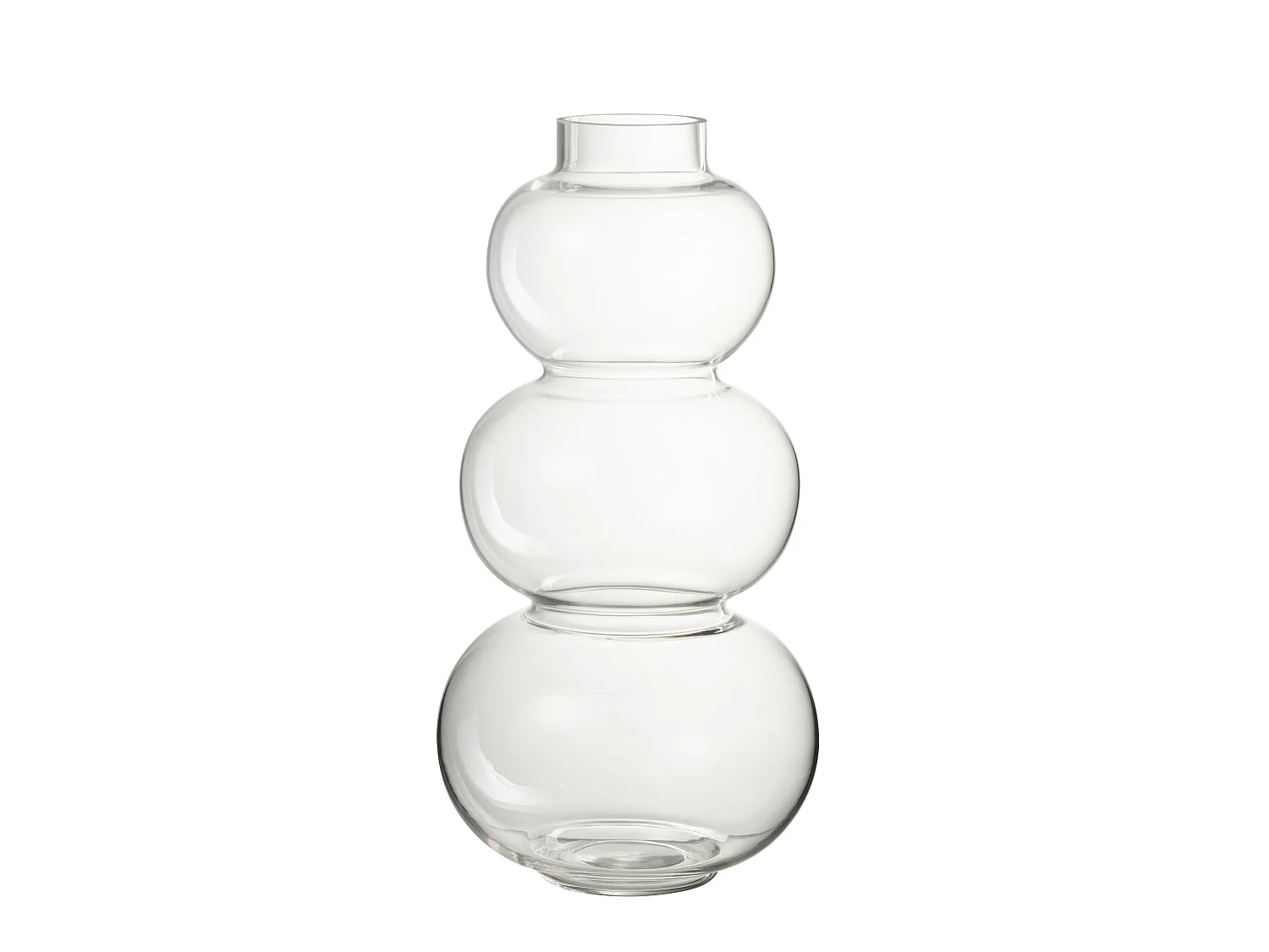Vase Design en Verre "Boule" 36cm Transparent
