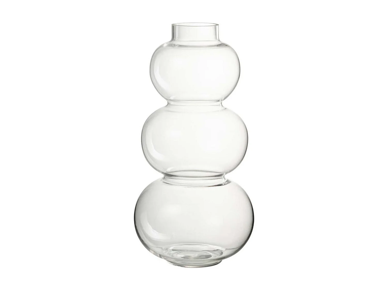 Vase Design en Verre "Boule" 36cm Transparent