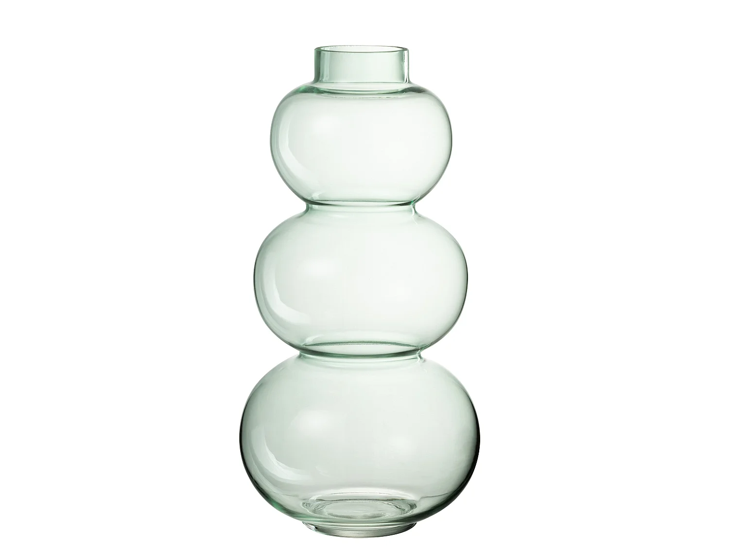 Vase Design en Verre "Boule" 36cm Vert