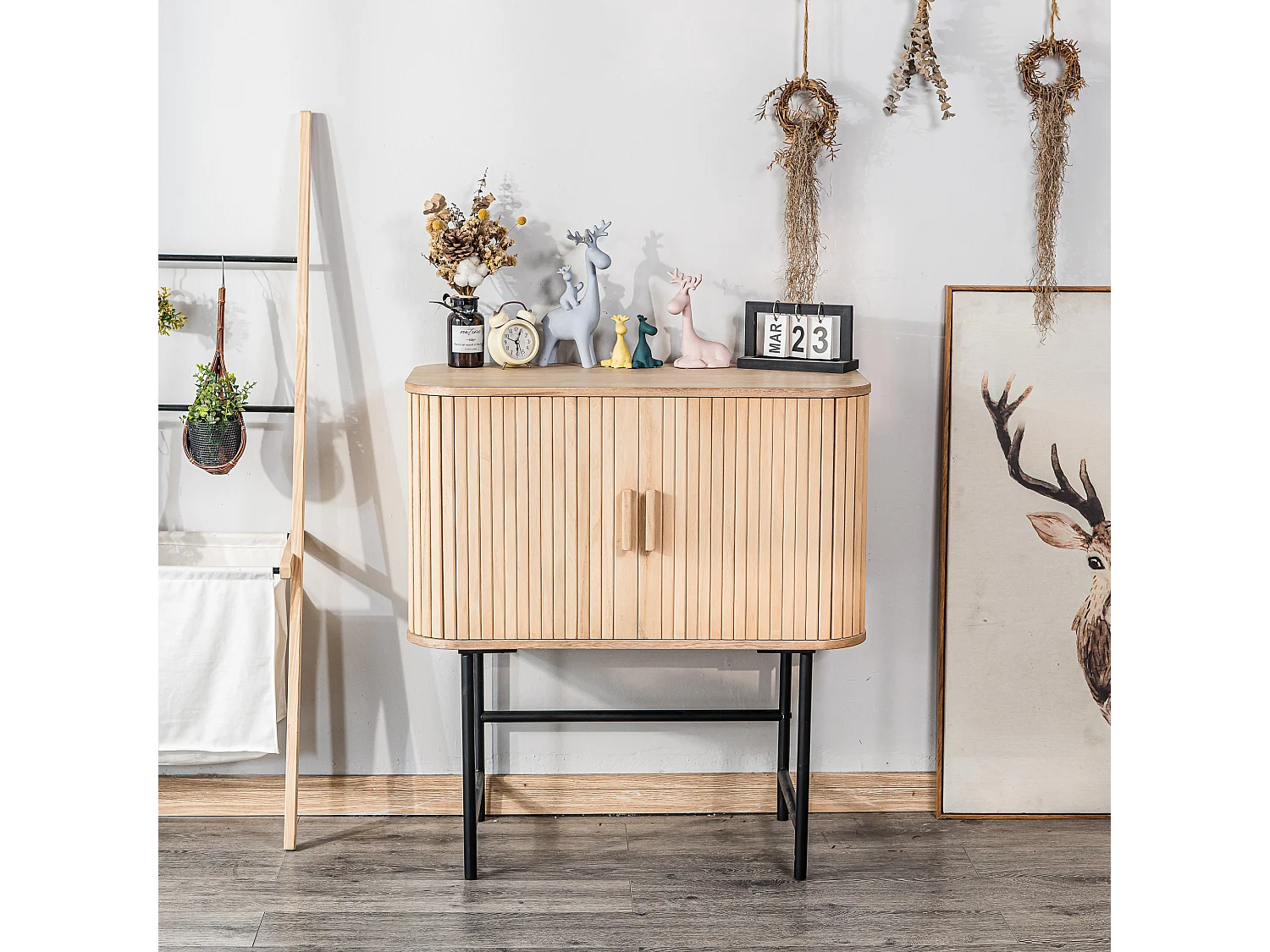 Nordlys - Buffet Scandinave Bois Massif 2 Portes