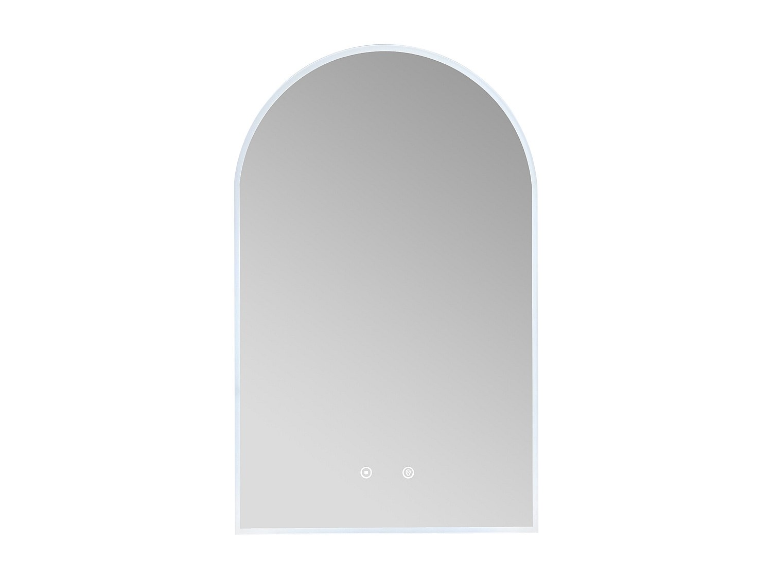 Bogenförmiger Badezimmerspiegel - beschlagfrei - mit LED-Beleuchtung - 50 x günstig online kaufen