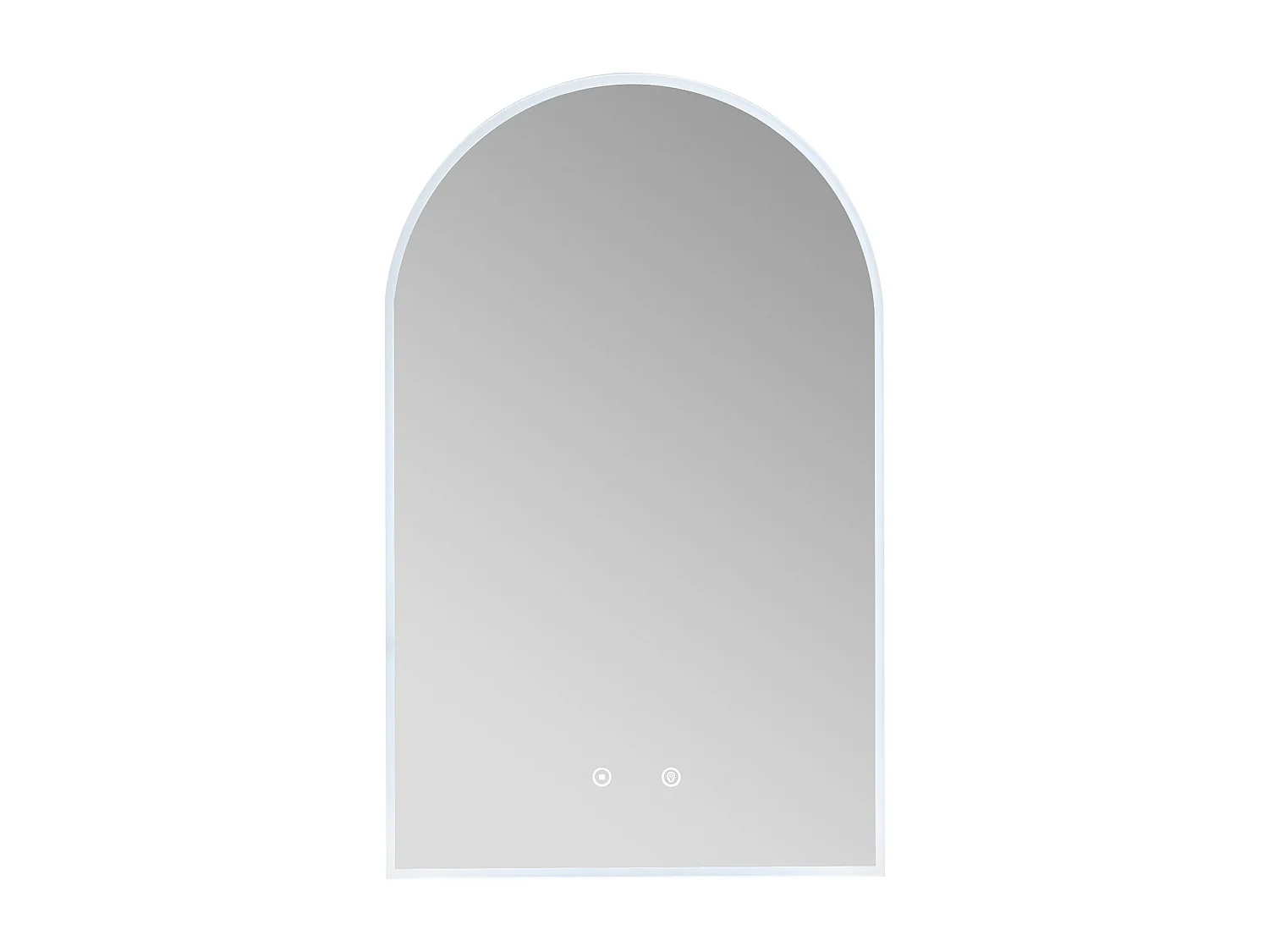 Miroir de salle de bain en arche anti buée avec leds - L50 x H80 cm - ARCADI
