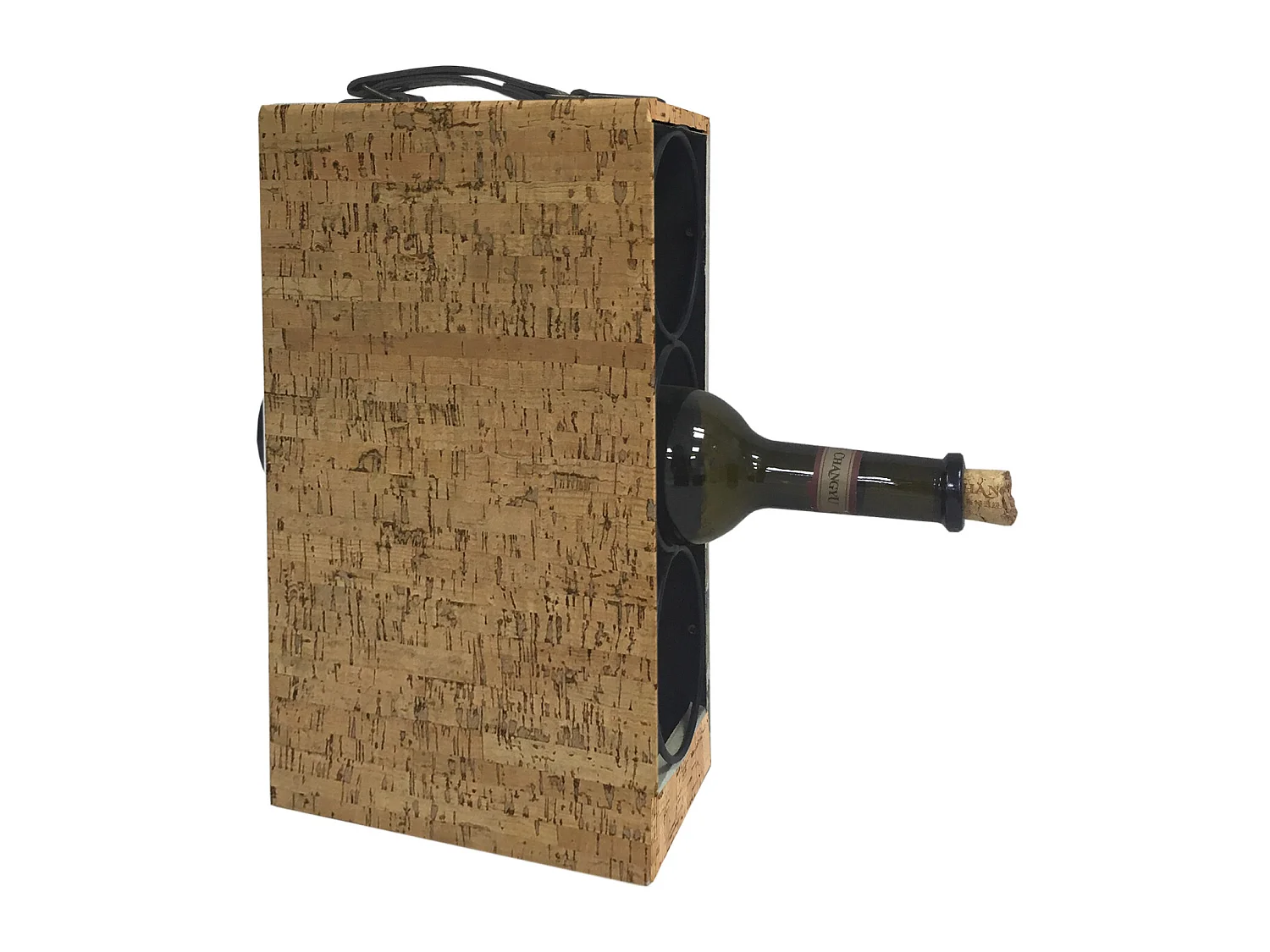 Estantería de madera para vinos 3 lugares Mesa de exhibición Bodega de cocina