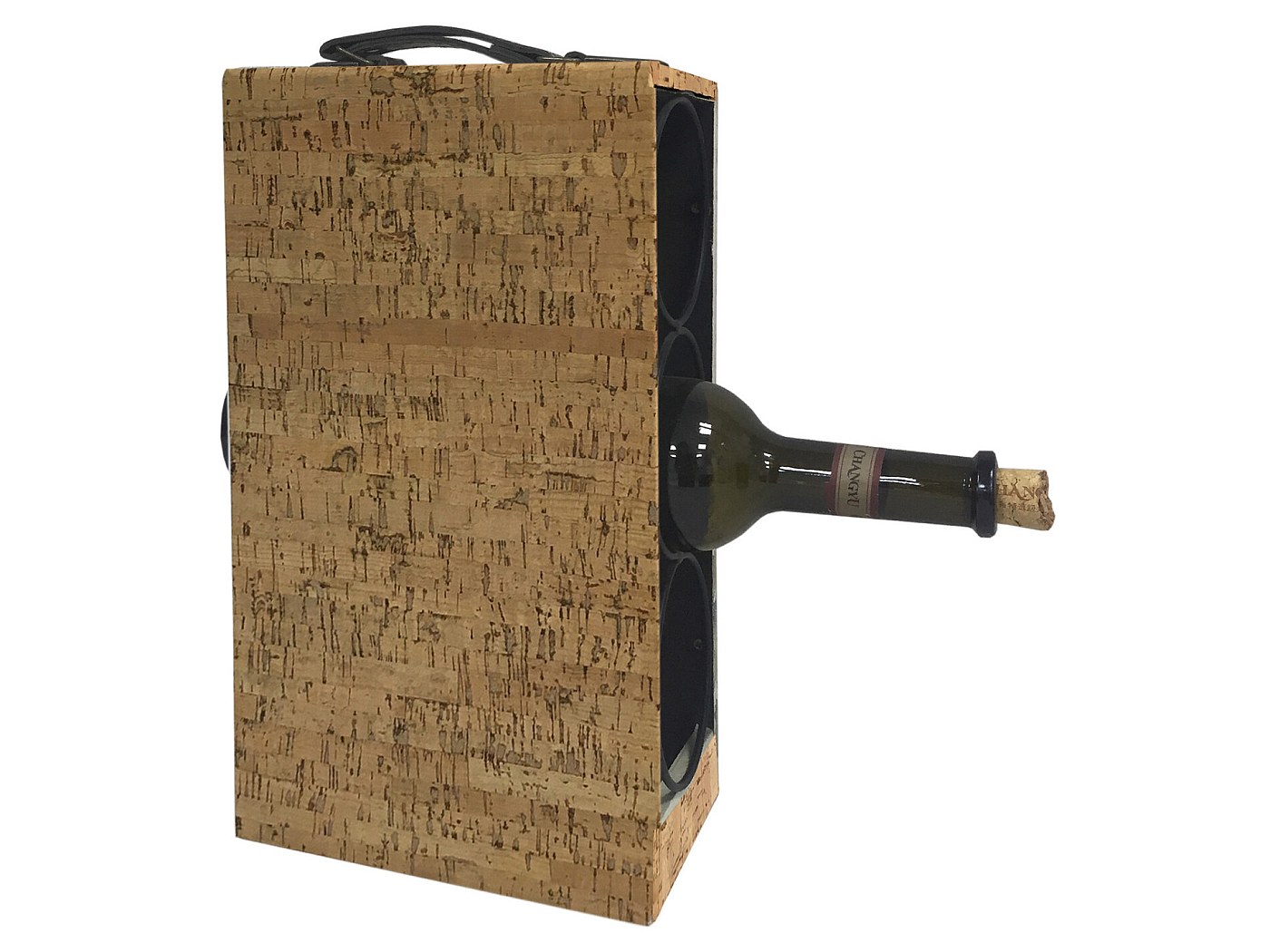 CHICCIE Set Portabottiglie Vino In Legno Greta Fiammato - Komboset Con Supporto Per Bicchieri, Serie Wino, Legno Di Pino