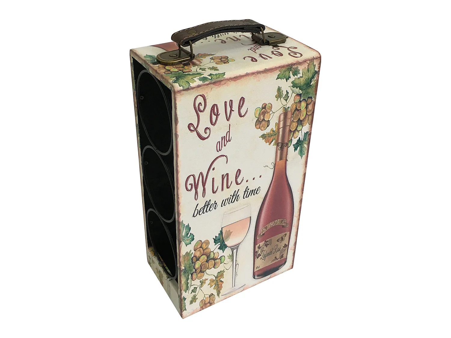 Porta Bottiglie Vino In Legno Vintage Espositore Da Tavolo Cantinetta Per Cucina