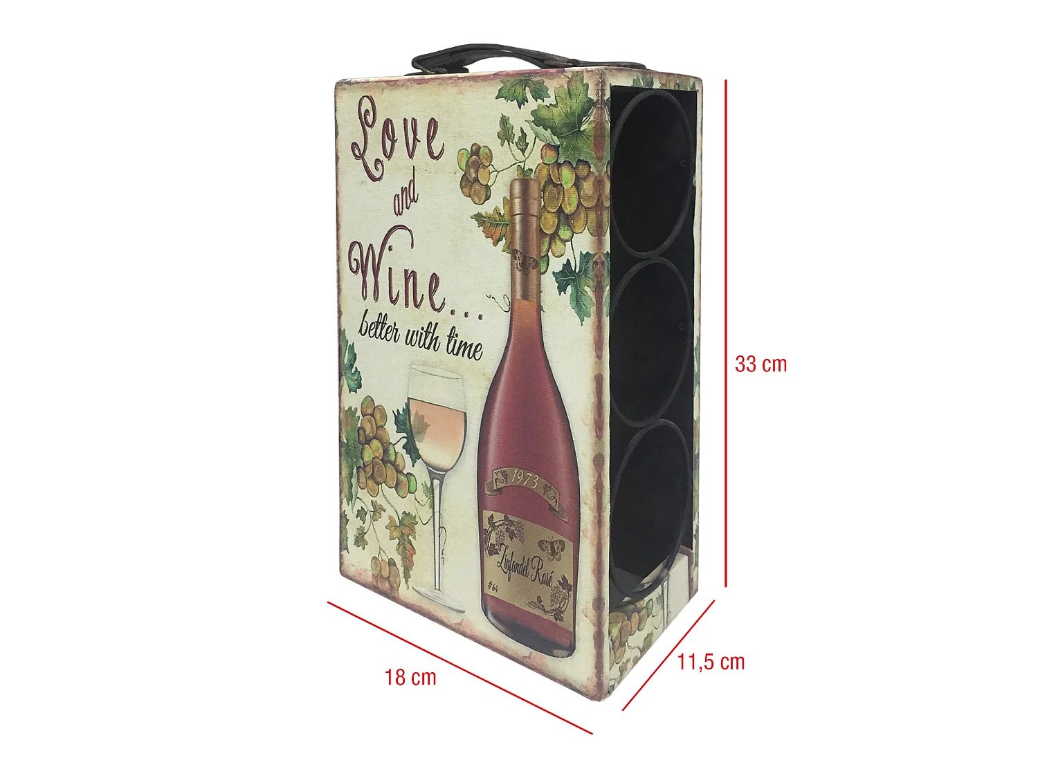 Botellero vintage de madera Vitrina de la mesa de la cocina