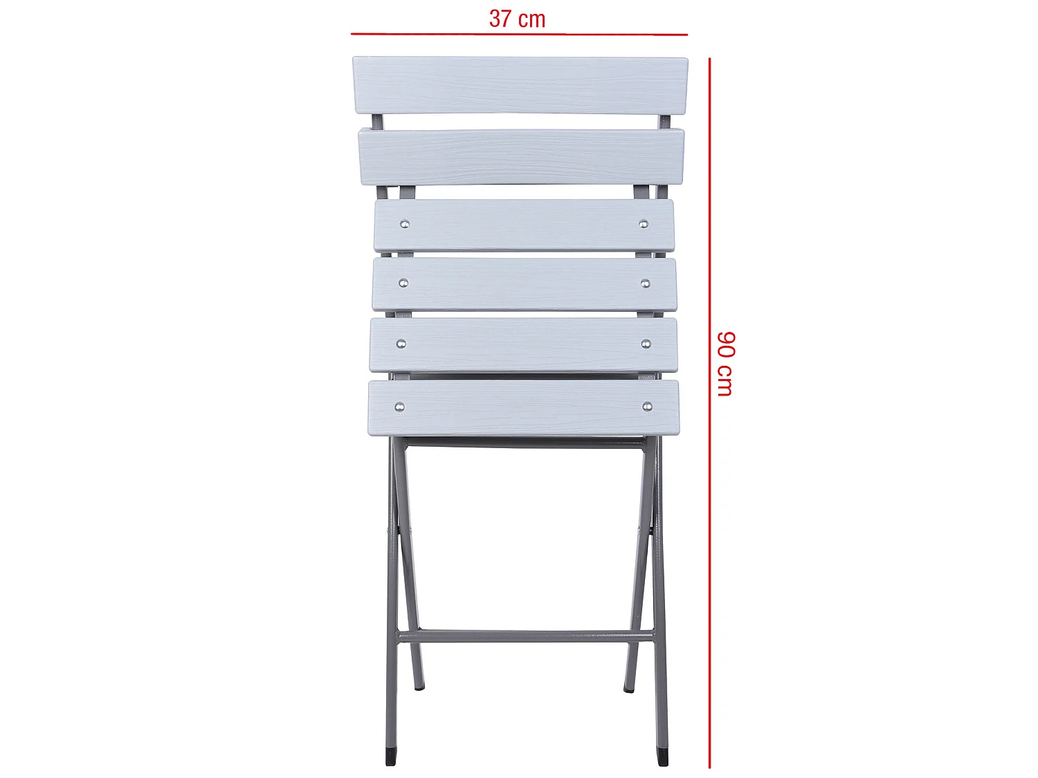 Lot de 2 Chaises pour l'Extérieur Pliantes en Plastique Acier
