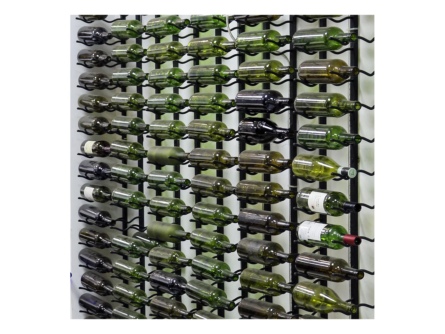 Botellas de Vino Colgante para Pared Metal Negro 18 Botellas