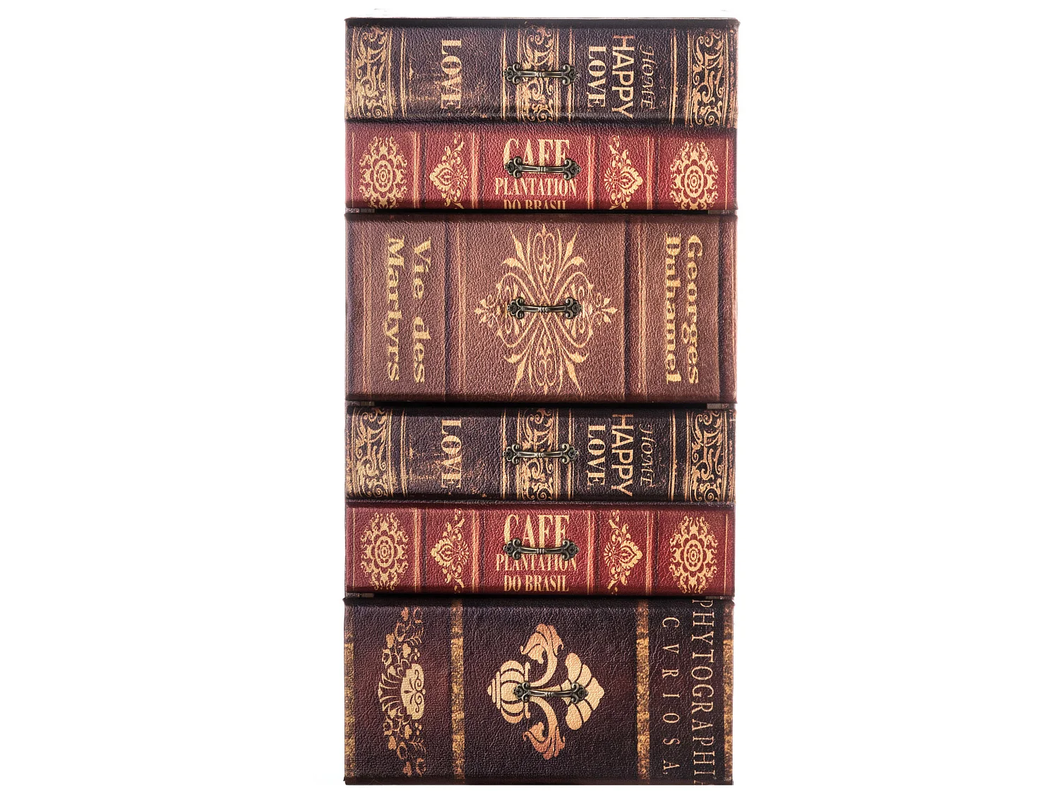 Cajonera 4 Cajones Pequeños Joyero Marron 48x25x24