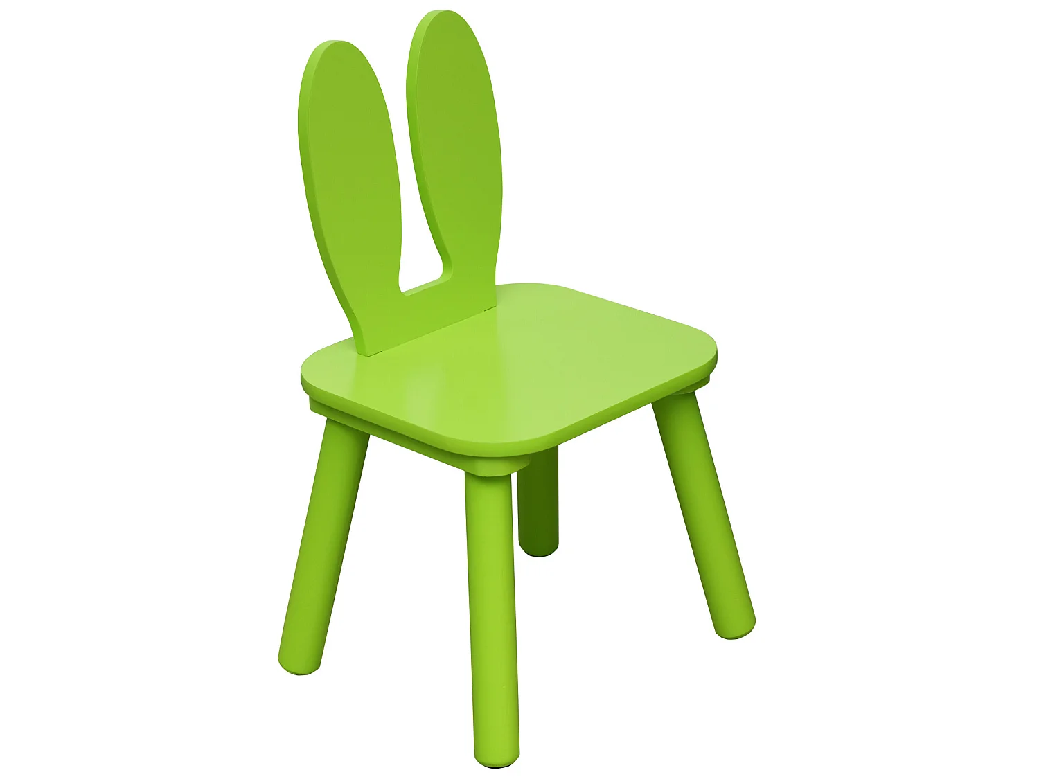 Ensemble de Table et 2 Chaises pour Enfants en Bois Verte
