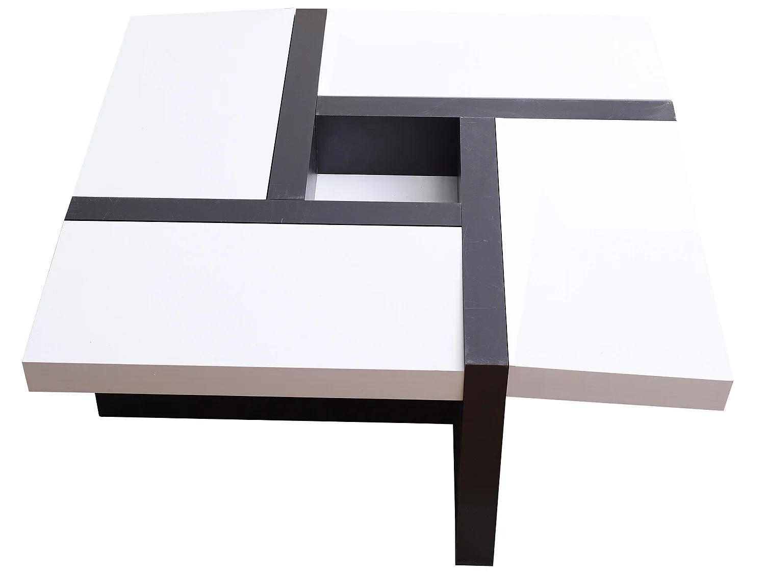 Mesa de café Preto Branco Sala de estar Móveis modernos 35x80x80