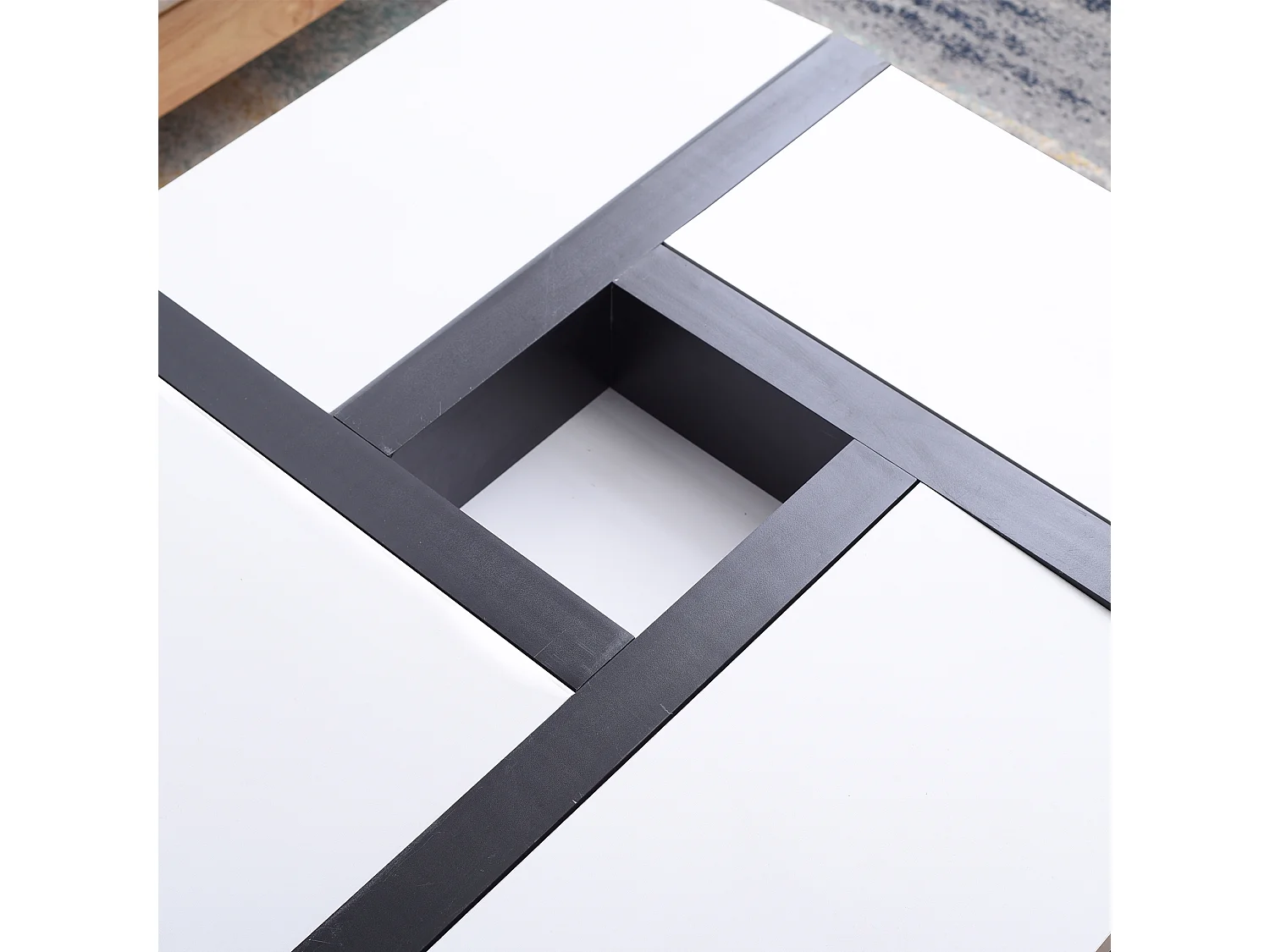 Mesa de café Preto Branco Sala de estar Móveis modernos 35x80x80