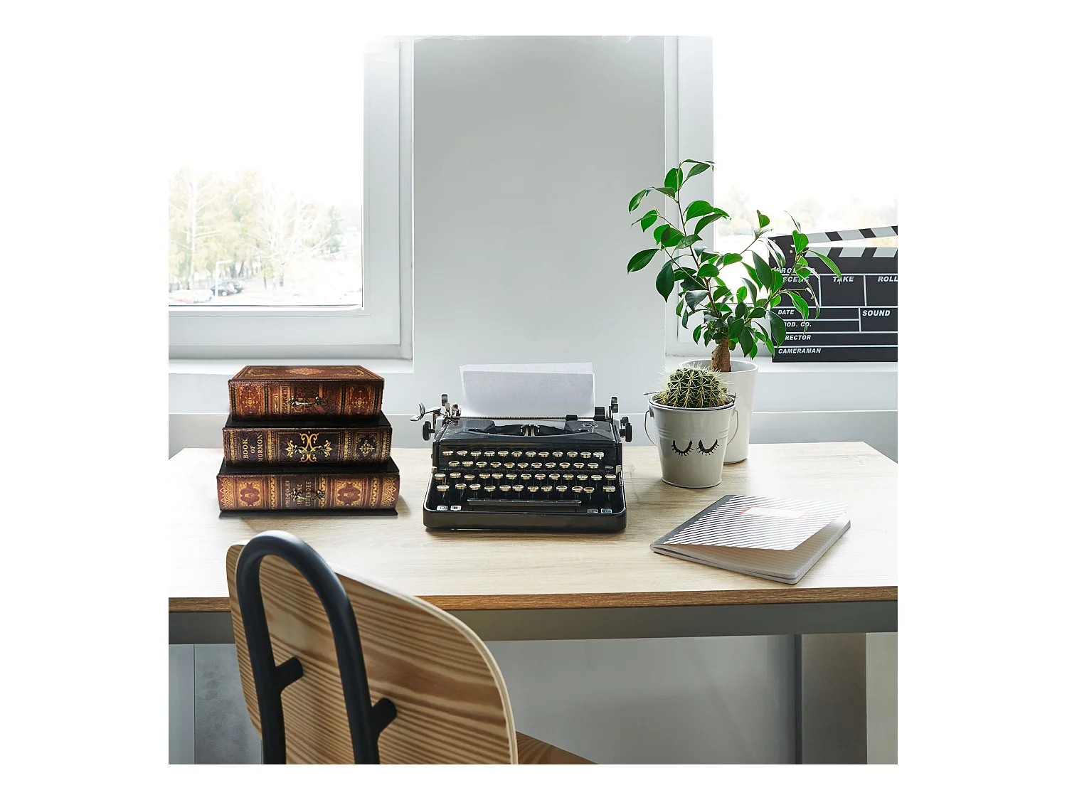 Caixa de jóias Mdf Pvc 3 gavetas Vintage 22x24x16