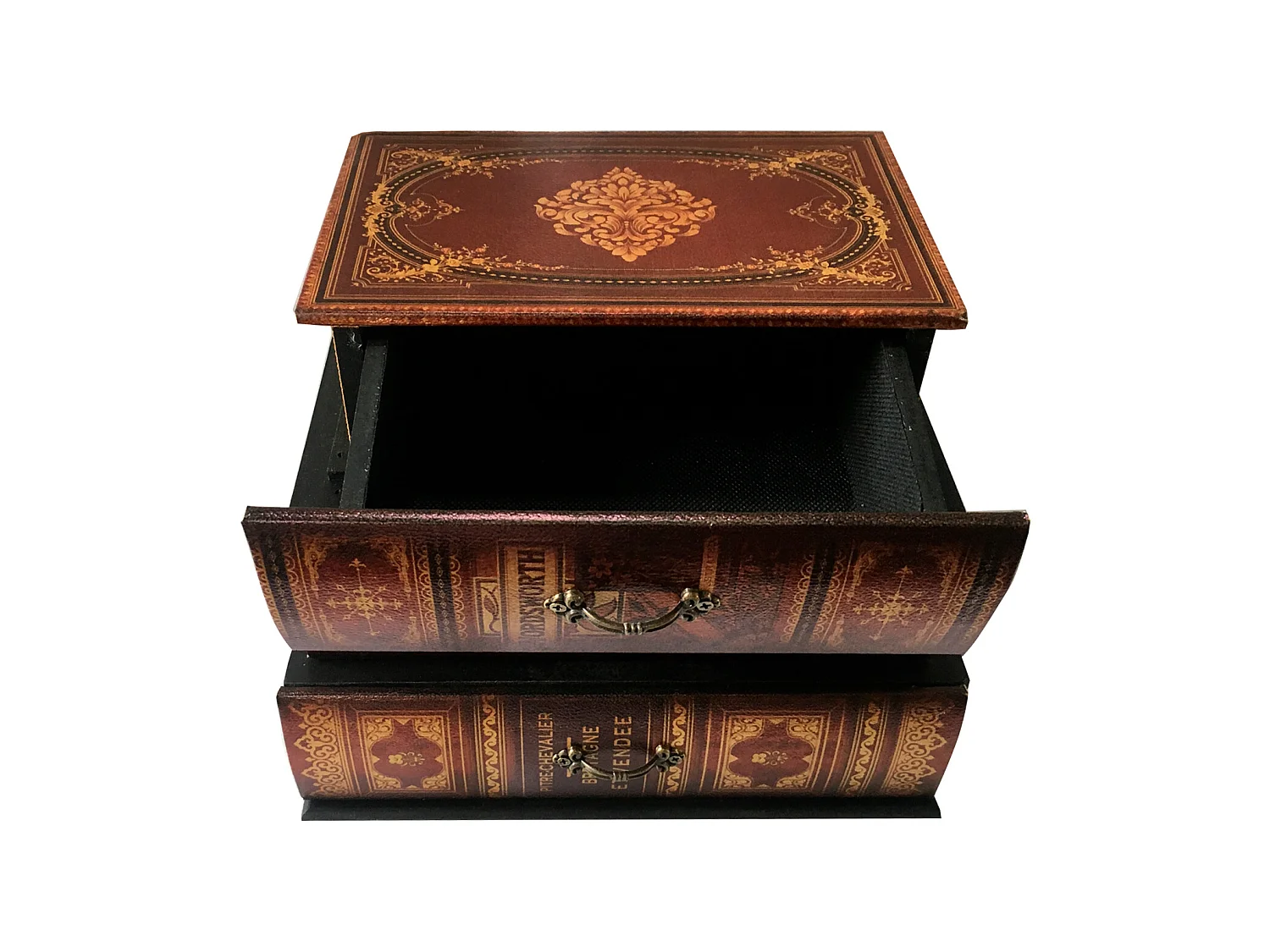 Mini Cassettiera Portagioie Mdf Pvc 3 Cassetti Vintage 22x24x16