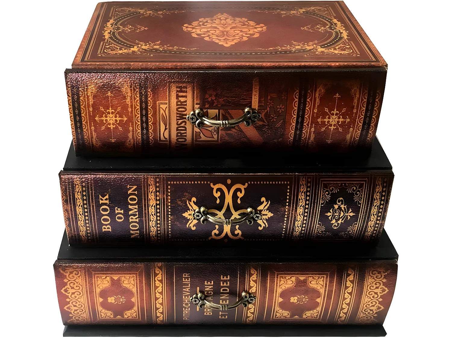 Mini Cassettiera Portagioie Mdf Pvc 3 Cassetti Vintage 22x24x16