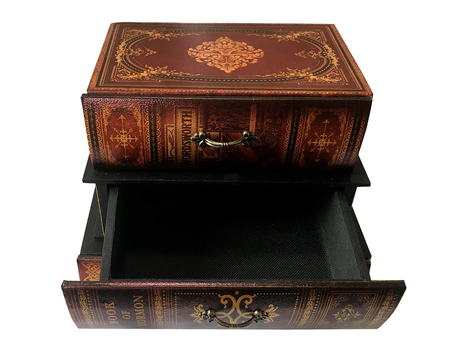 Mini Cassettiera Portagioie Mdf Pvc 3 Cassetti Vintage 22x24x16