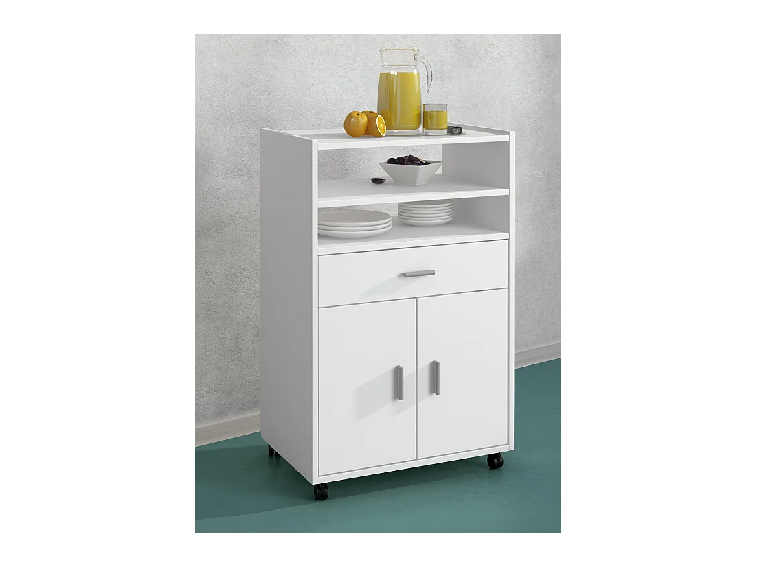 Meuble bas de cuisine coloris Blanc - Longueur 59 x profondeur 39.6 x hauteur 92 cm
