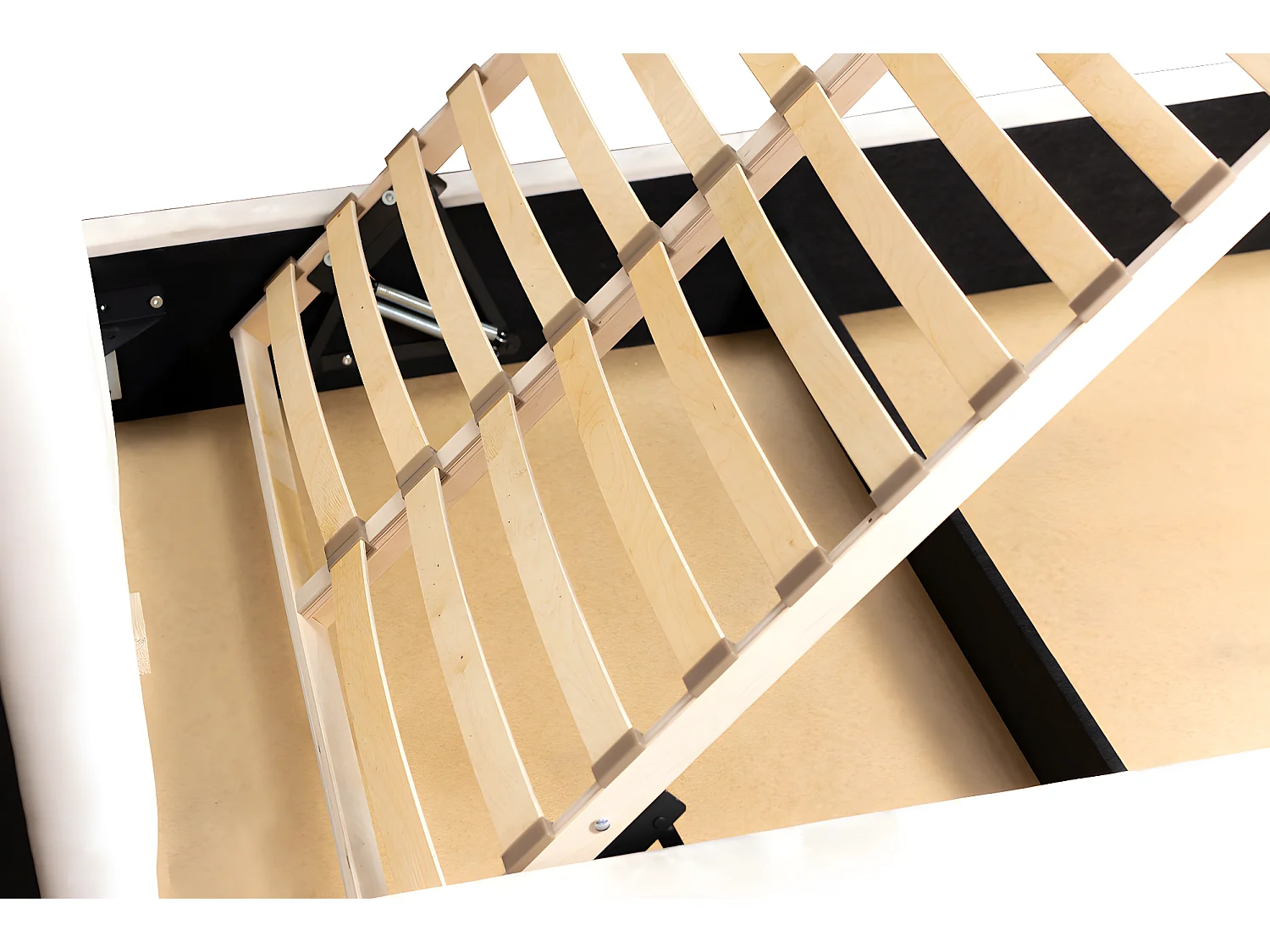 SIBLO Lit ado moderne Rico 160x200 cm Gris anthracite