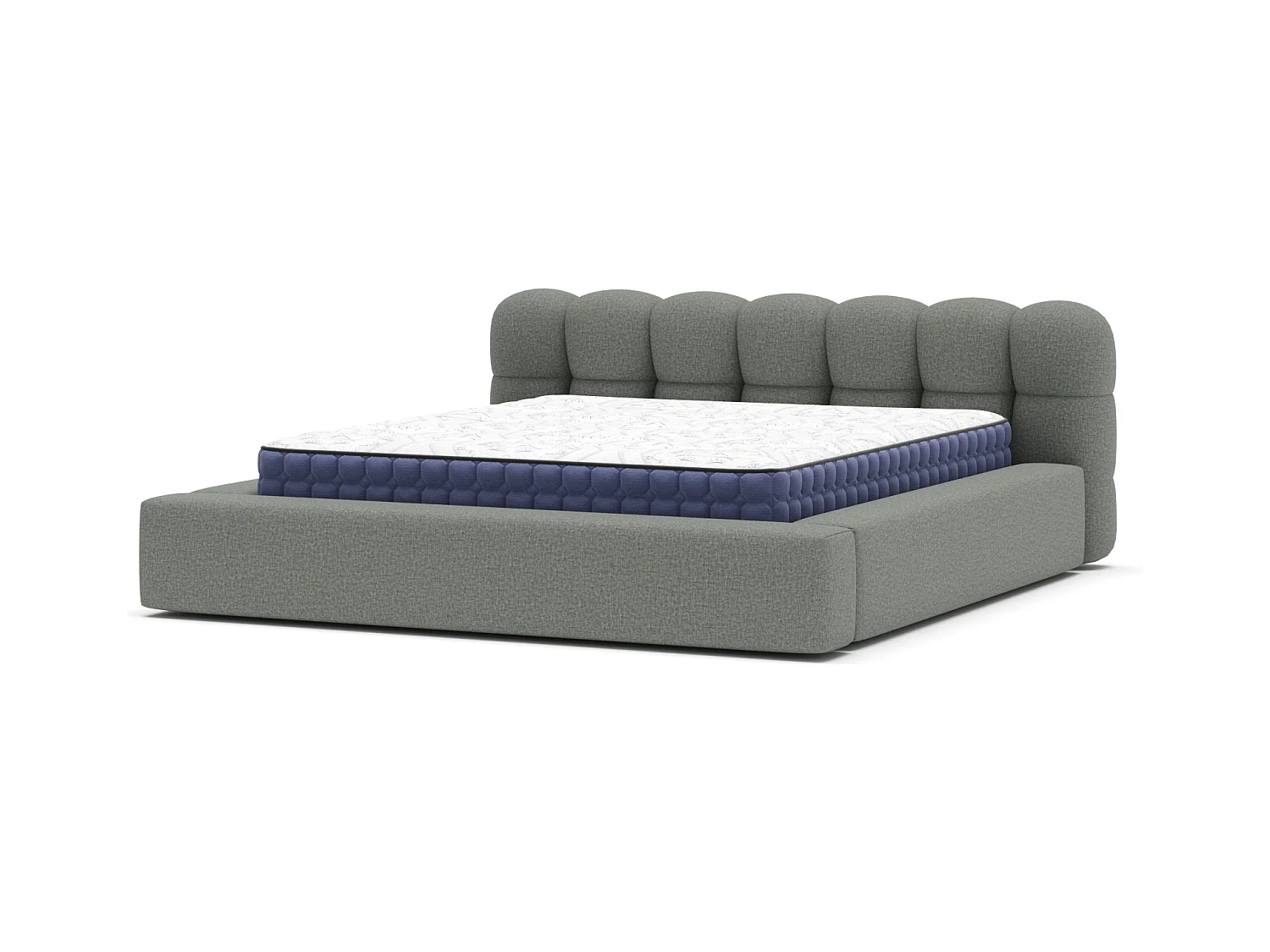 SIBLO Lit ado moderne Zelda 180x200 cm Ivoire