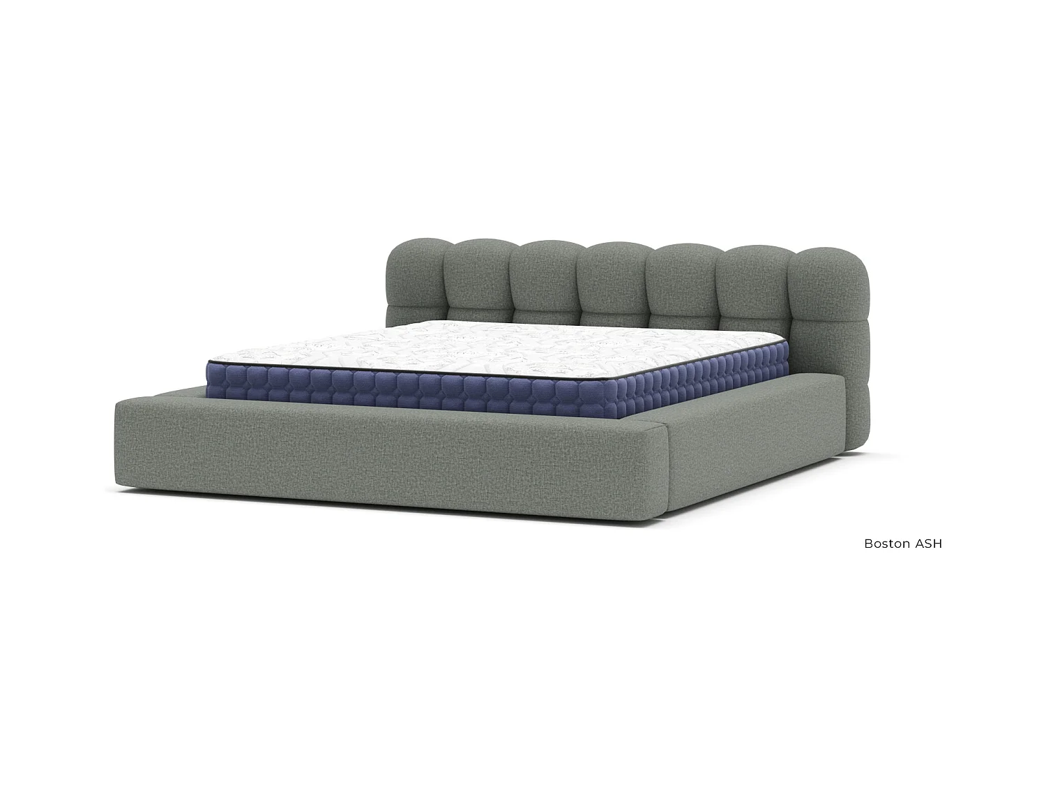 SIBLO Lit ado moderne Zelda 180x200 cm Ivoire